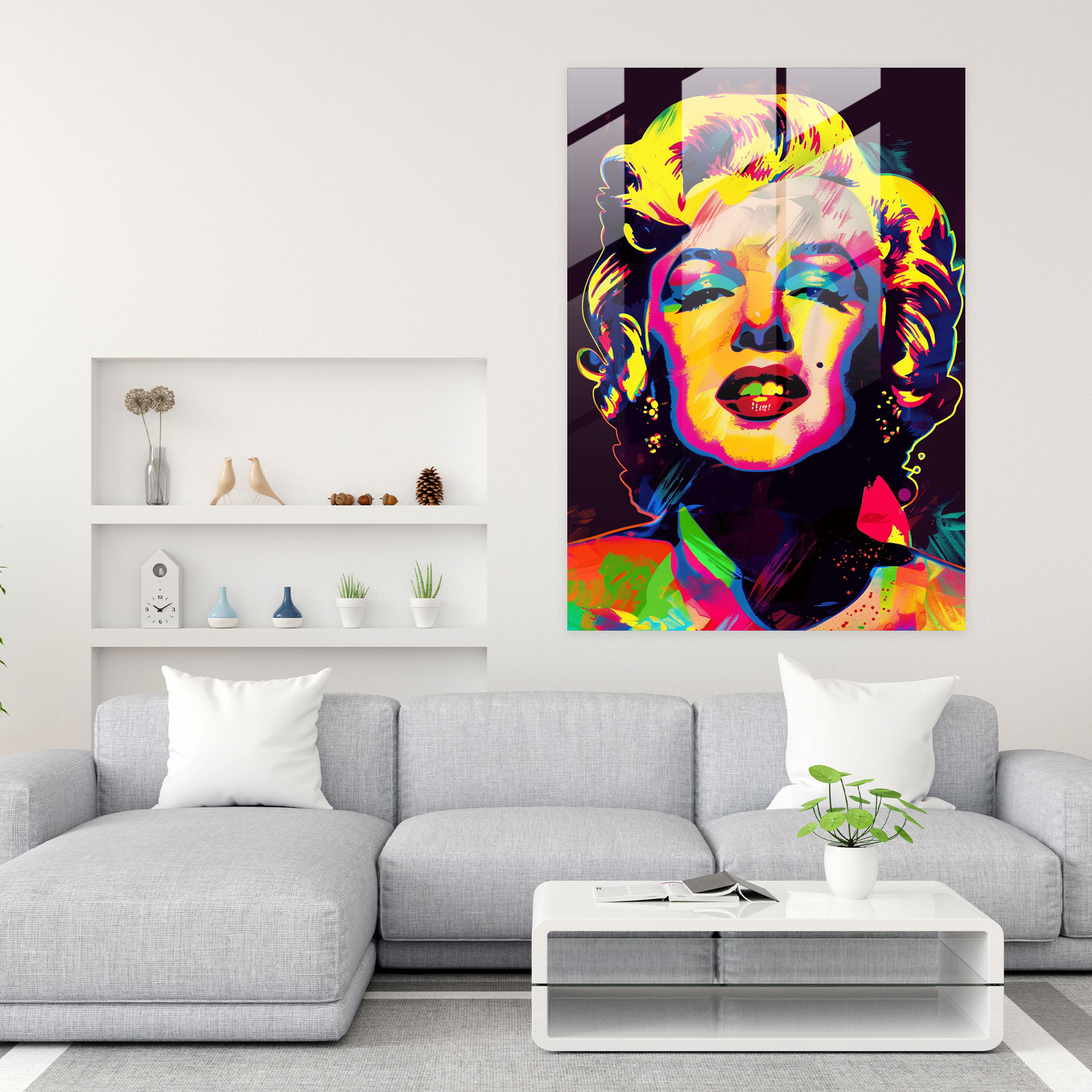 Popart Style Glass Print - Popart, Popart Style, Modern Art, Home Decoration