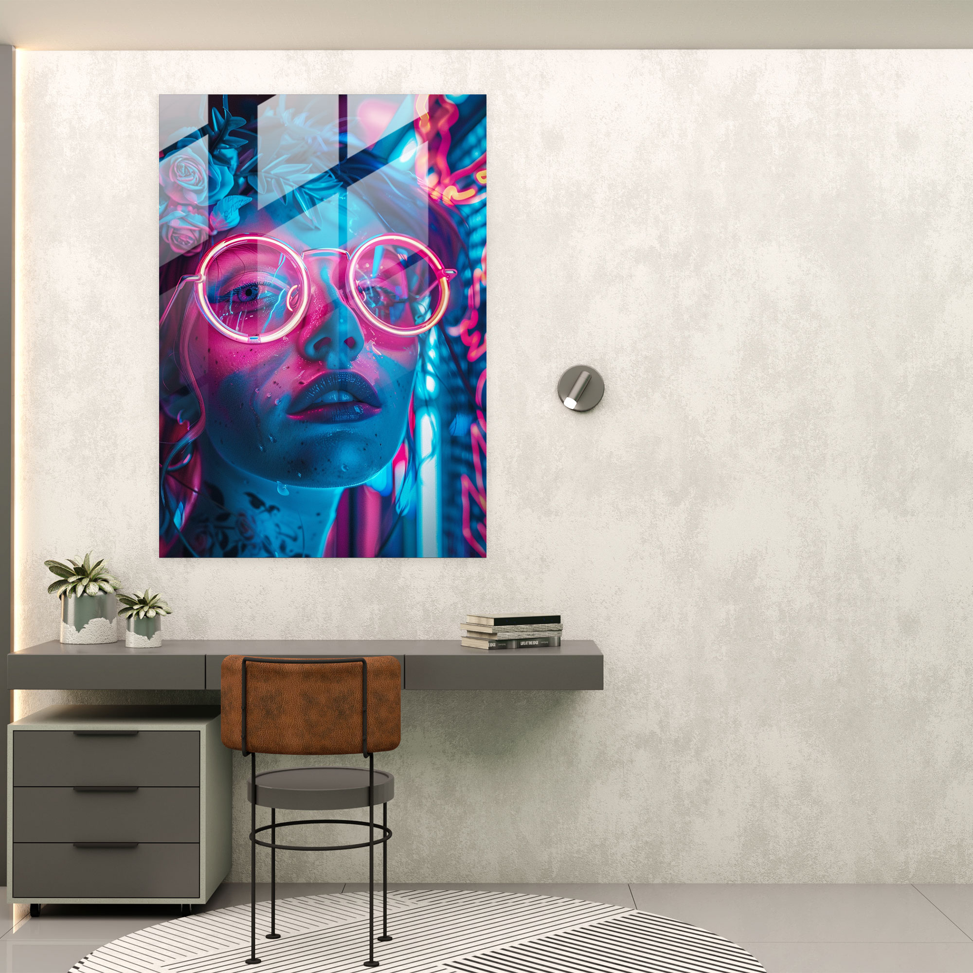 Popart Style Vintage Glass Wall Art - Popart, Modern Art, Popart Style, Glass Wall Art