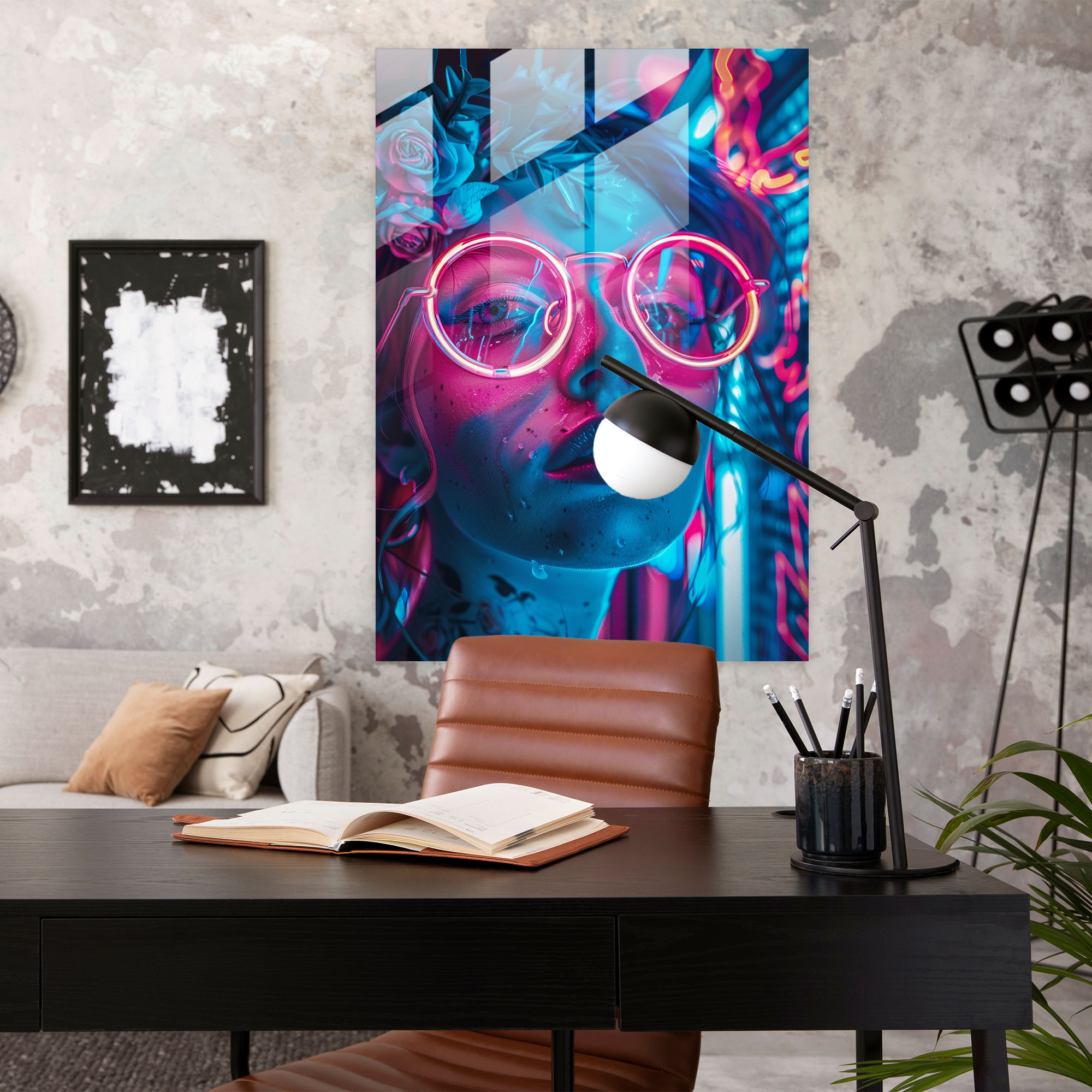 Popart Style Vintage Glass Wall Art - Popart, Modern Art, Popart Style, Glass Wall Art