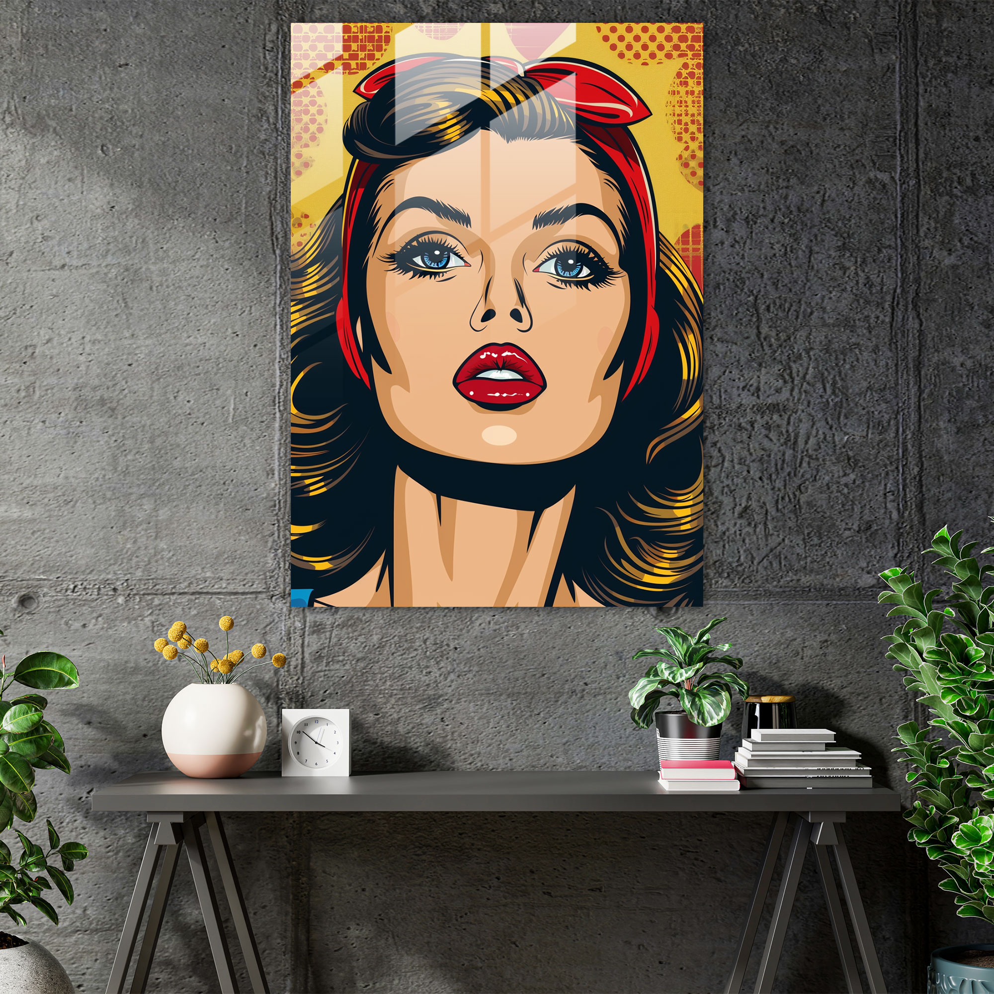 Popart Style Comic Book Glass Art - Popart, Popart Style, Wall Decoration, Modern Art