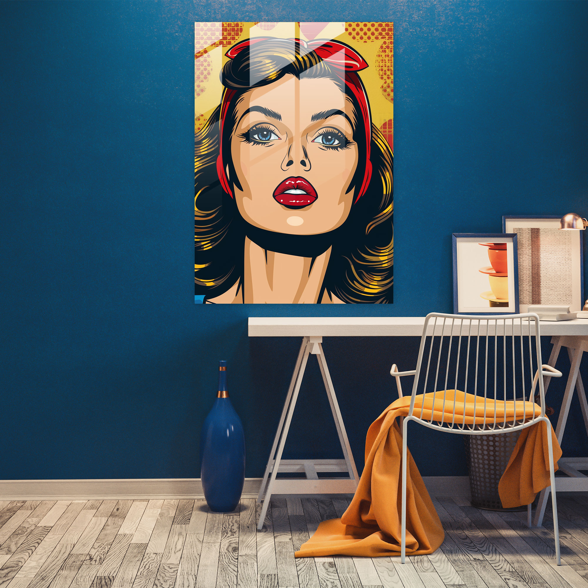 Popart Style Comic Book Glass Art - Popart, Popart Style, Wall Decoration, Modern Art