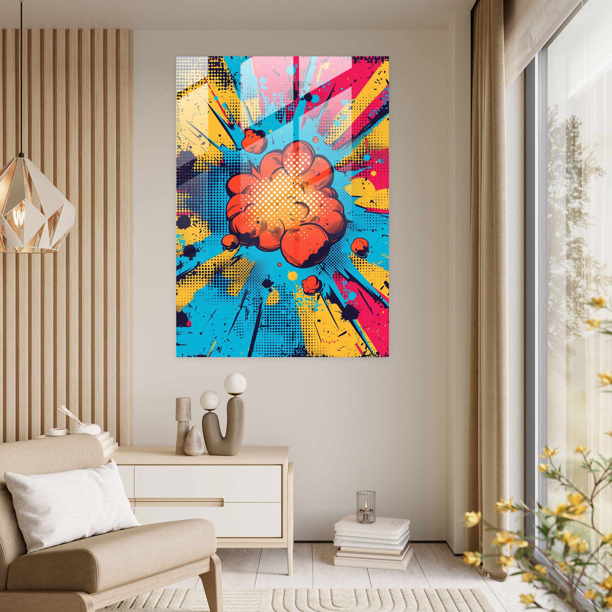 Popart Style Glass Print - Popart, Popart Style, Modern Art, Wall Decoration
