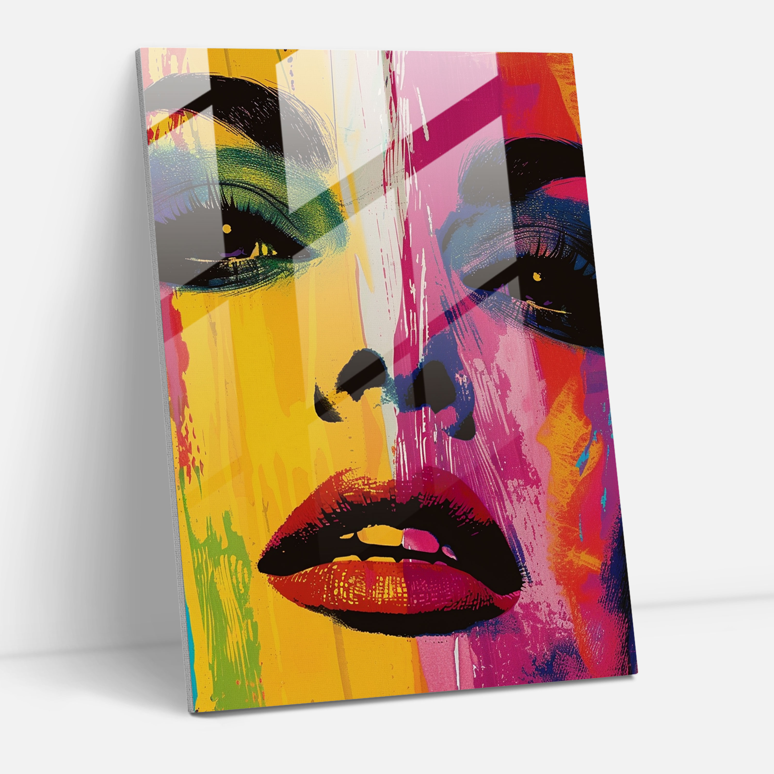 Popart Style Glass Print - Popart, Glass Print, Modern Art, Home Decoration
