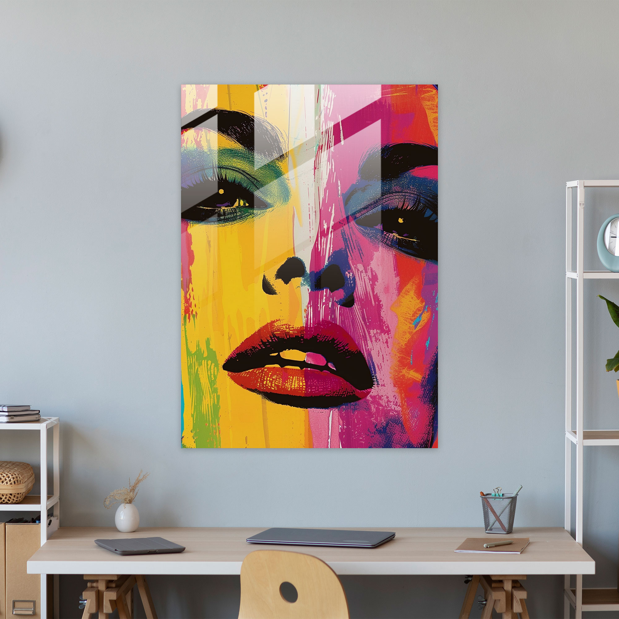 Popart Style Glass Print - Popart, Glass Print, Modern Art, Home Decoration