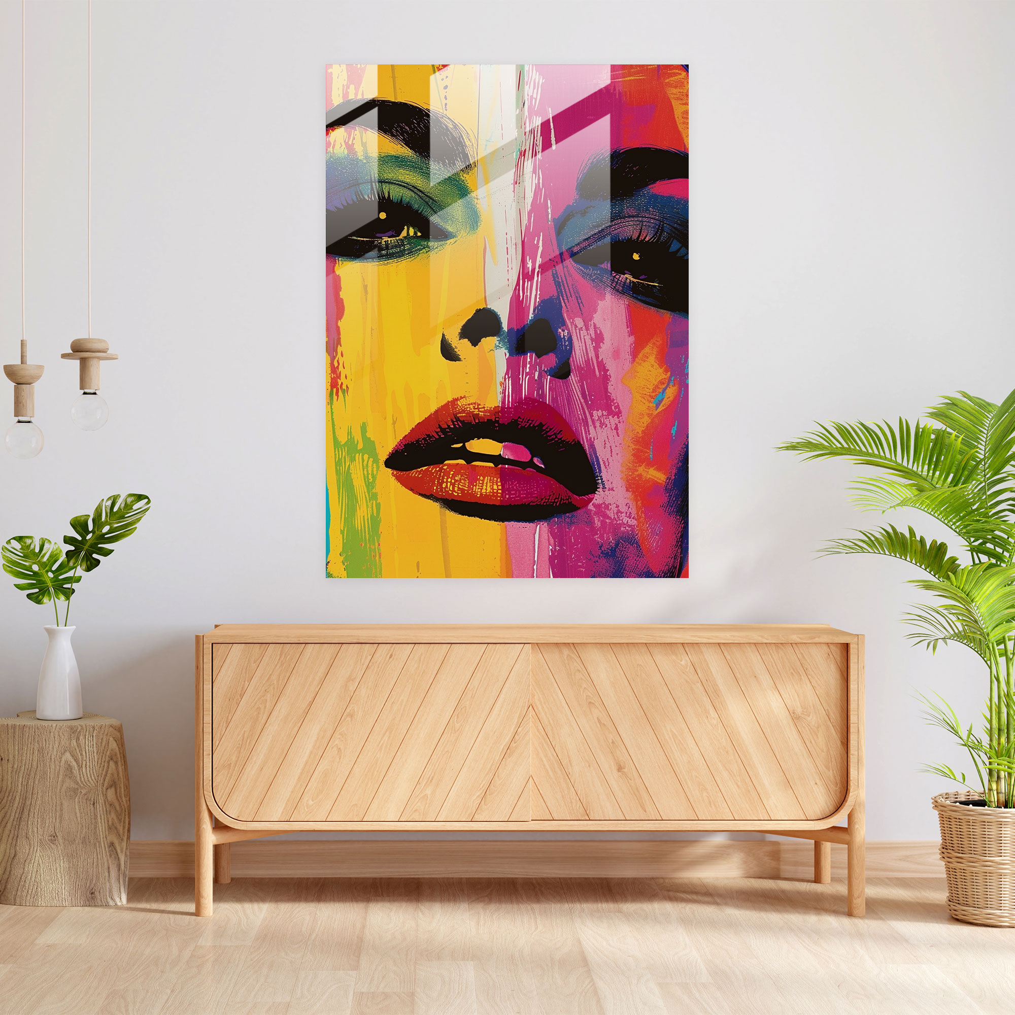 Popart Style Glass Print - Popart, Glass Print, Modern Art, Home Decoration