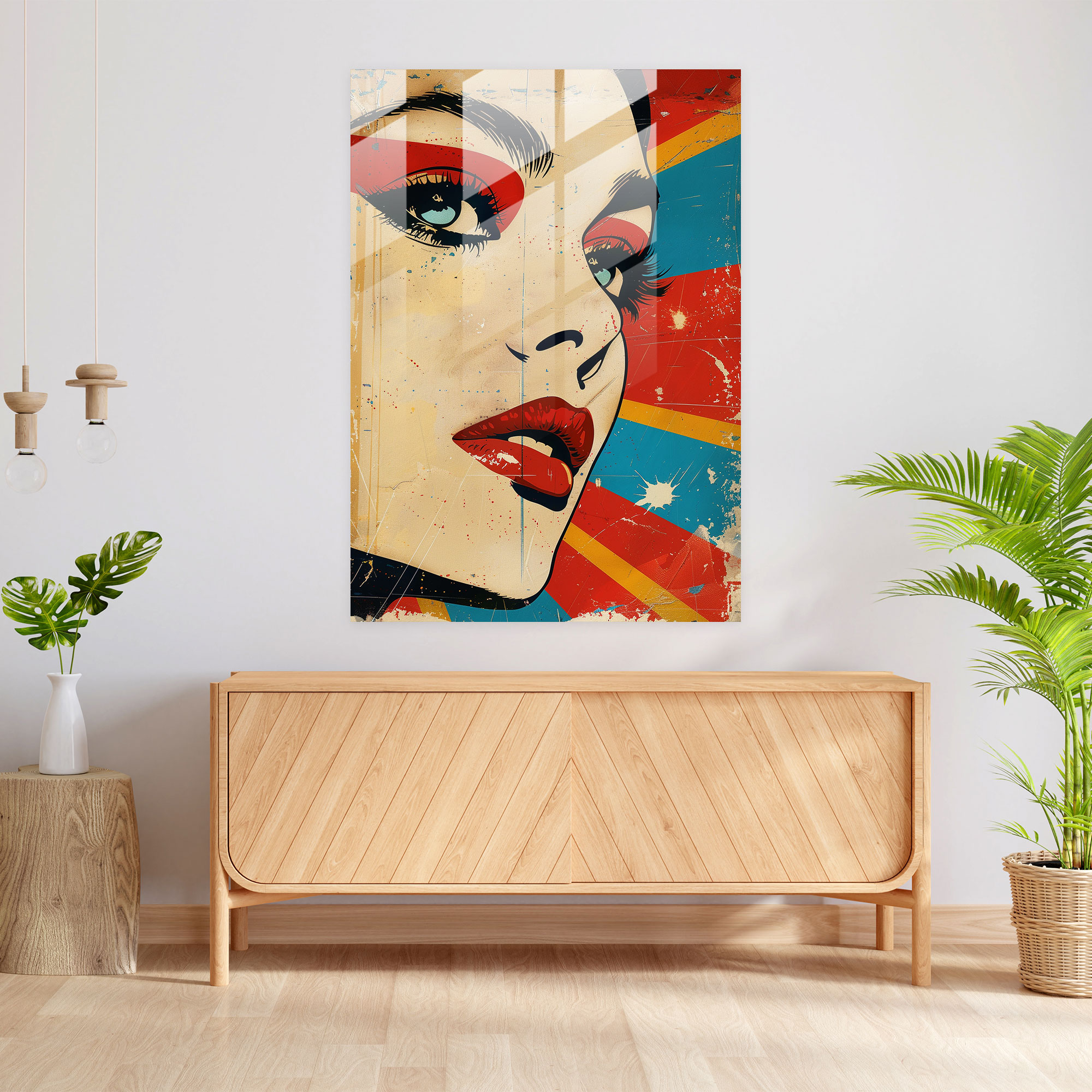 Popart Style Wall Decoration - Popart, Popart Style, Glass Art, Wall Decoration