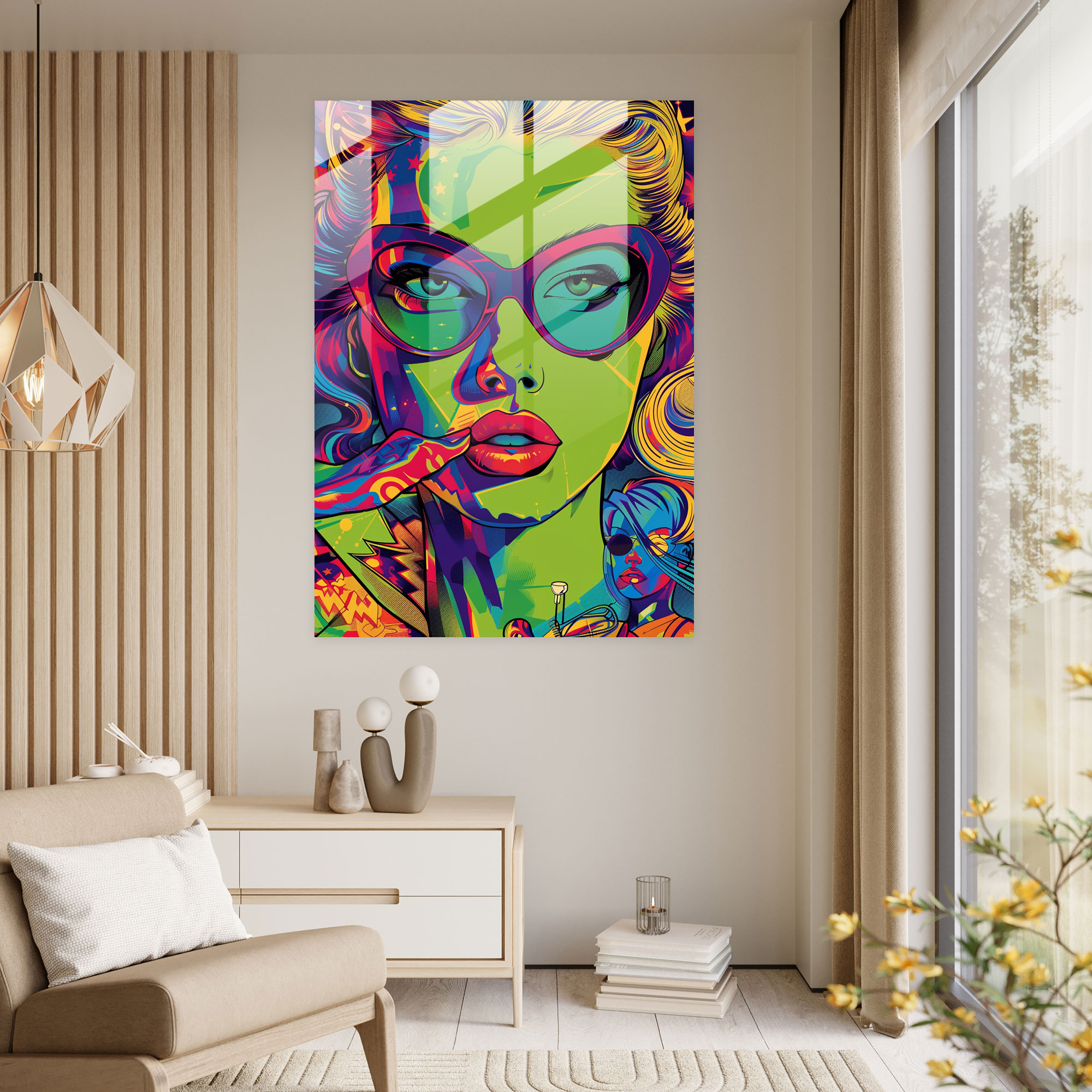 Popart Style Glass Print - Popart, Wall Decoration, Modern Art, Glass Wall Art