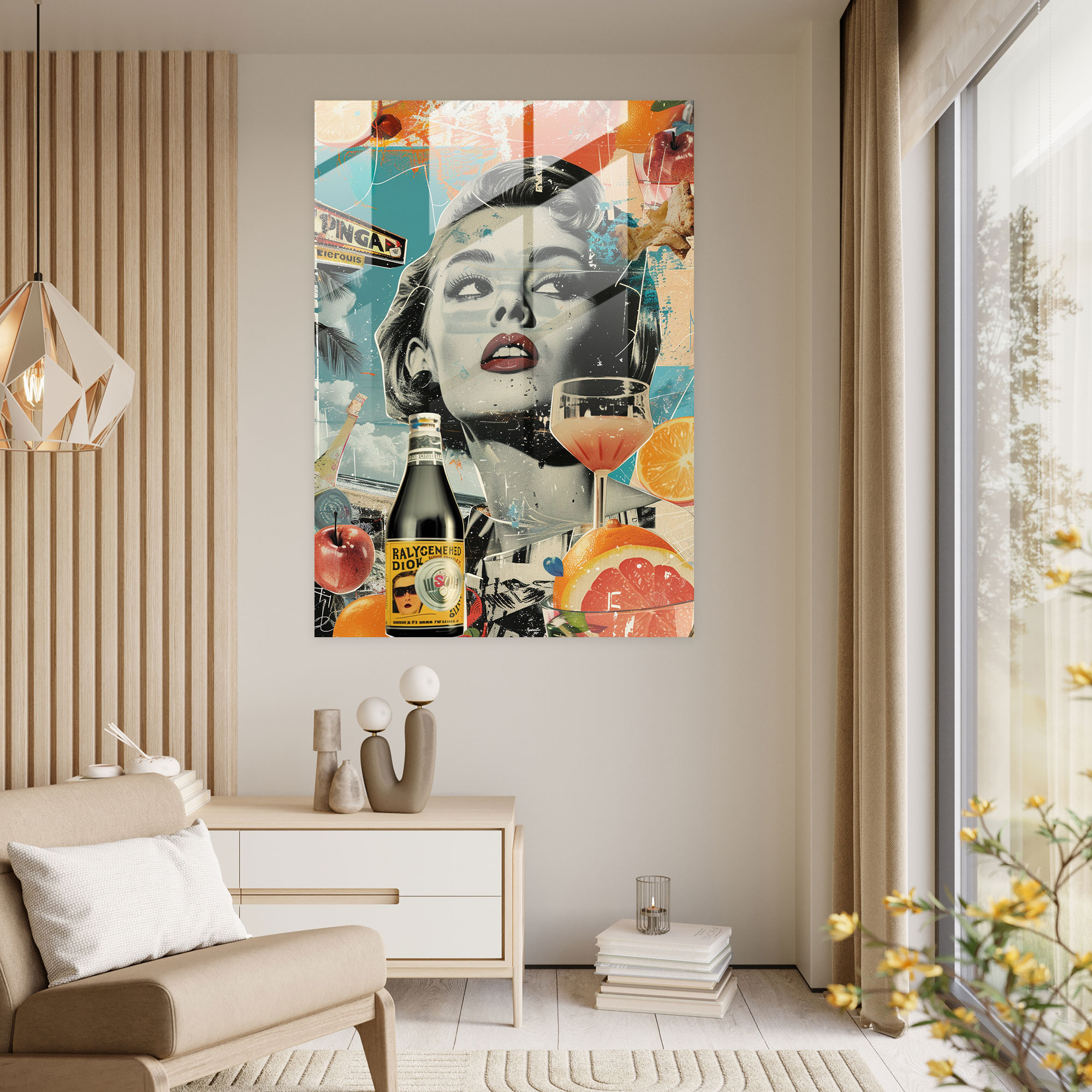 Popart Style Modern Art - Popart, Modern Art, Glass Print, Popart Style