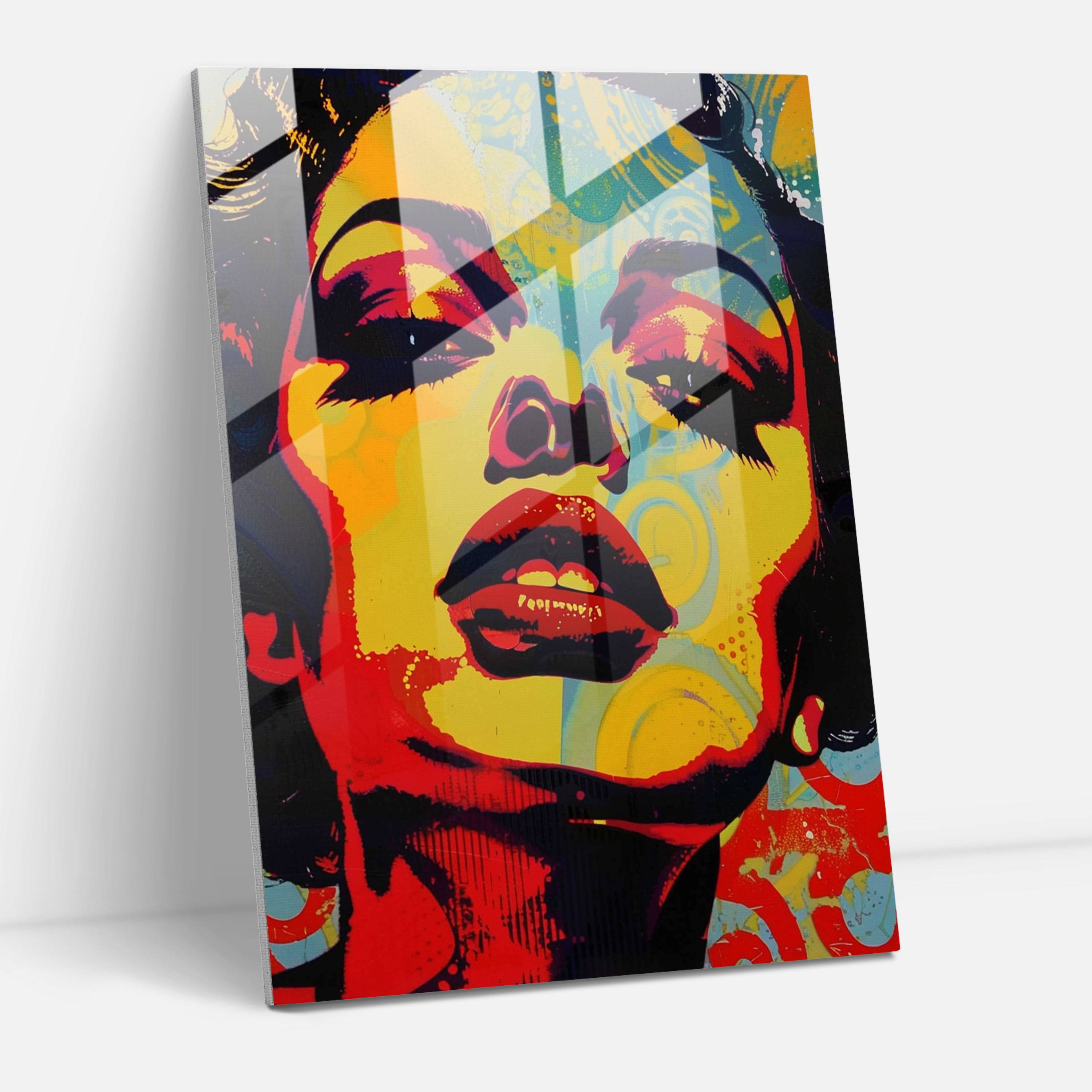 Popart Style Glass Print - Popart, Glass Print, Modern Art, Glass Wall Art