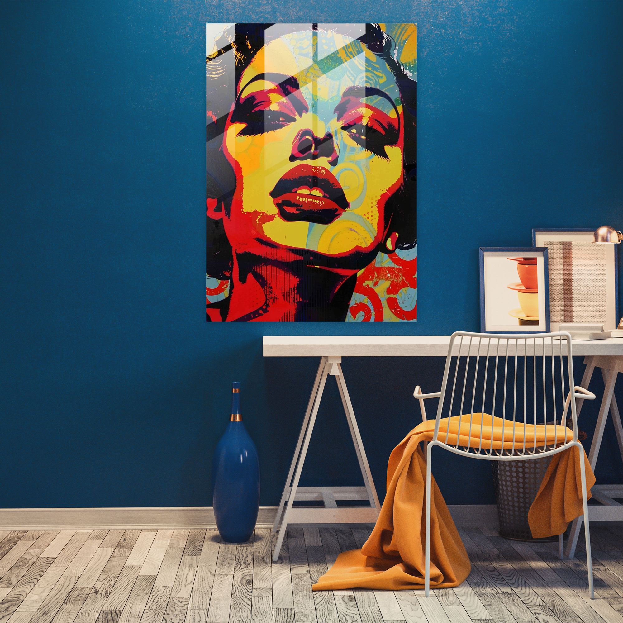 Popart Style Glass Print - Popart, Glass Print, Modern Art, Glass Wall Art