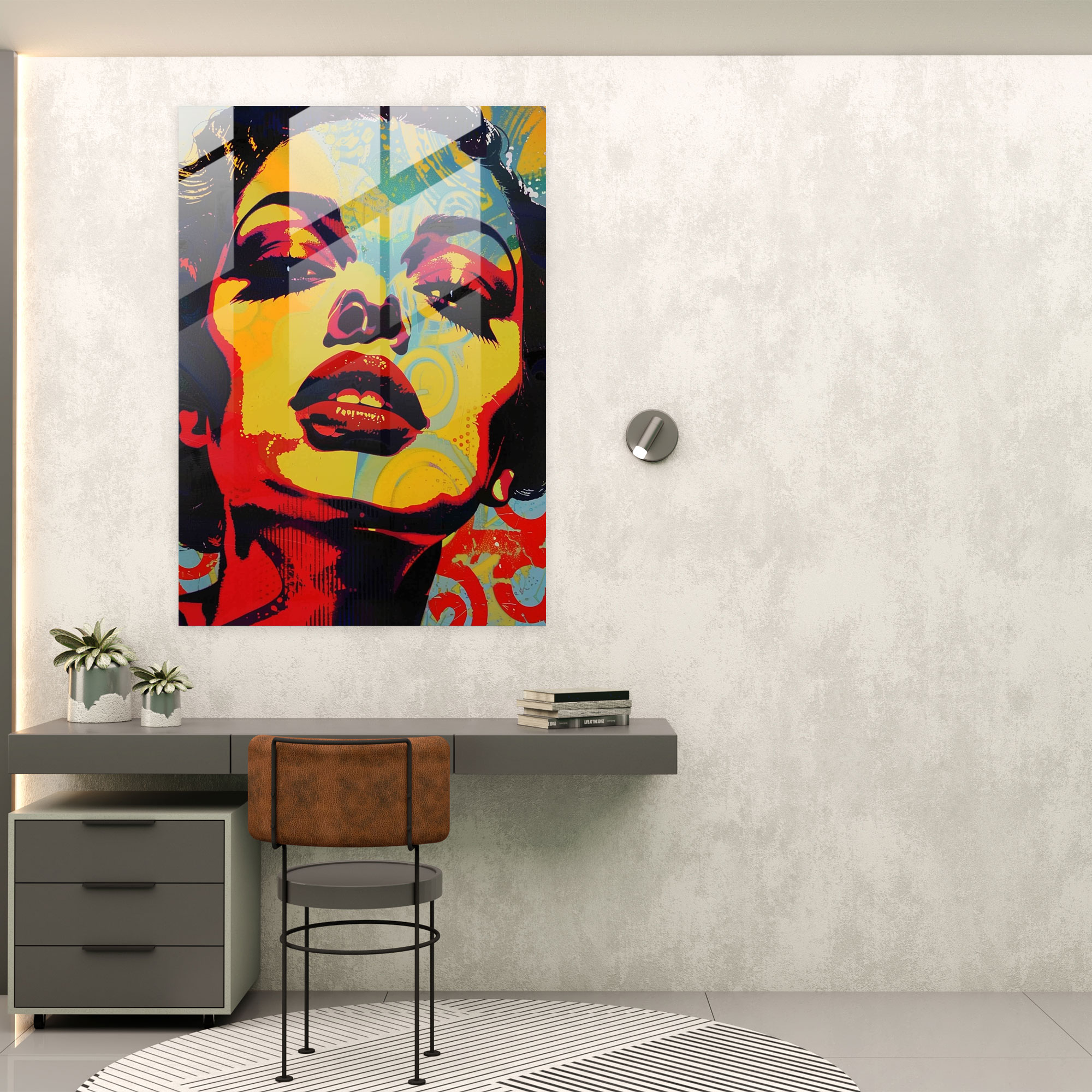 Popart Style Glass Print - Popart, Glass Print, Modern Art, Glass Wall Art