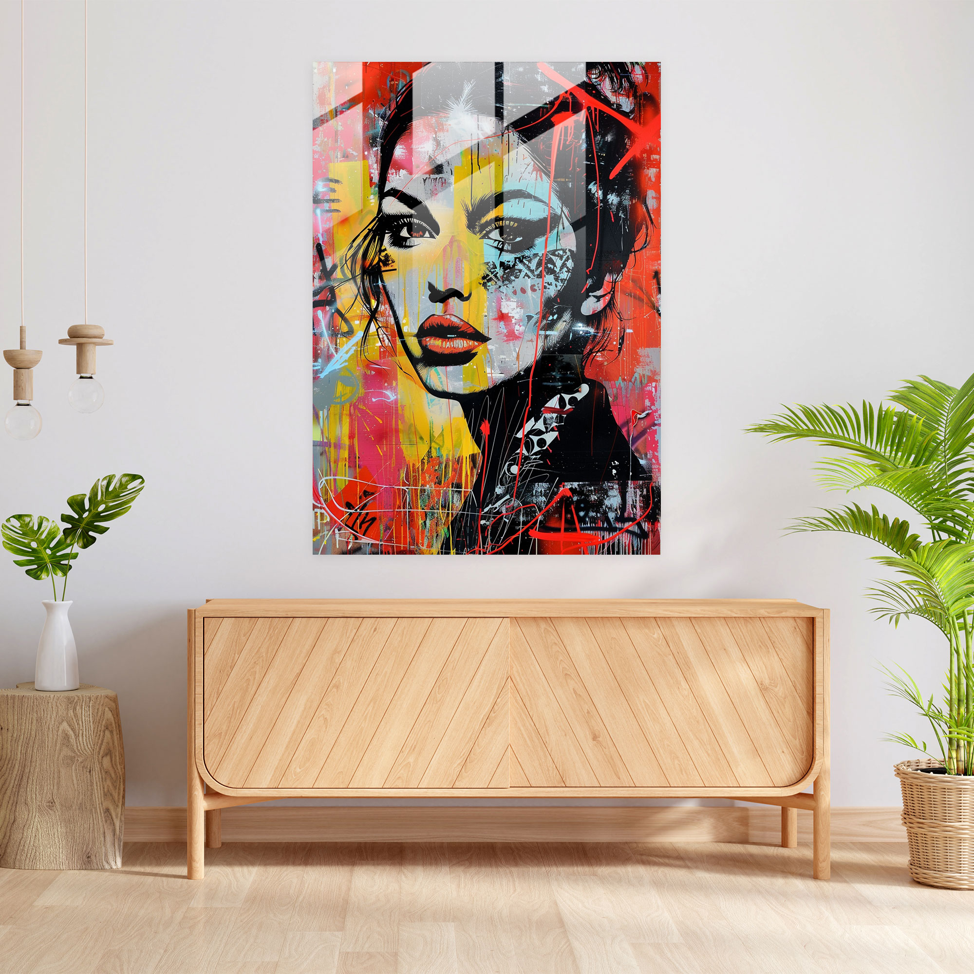 Popart Style Wall Decoration - Popart, Glass Art, Modern Art, Glass Print