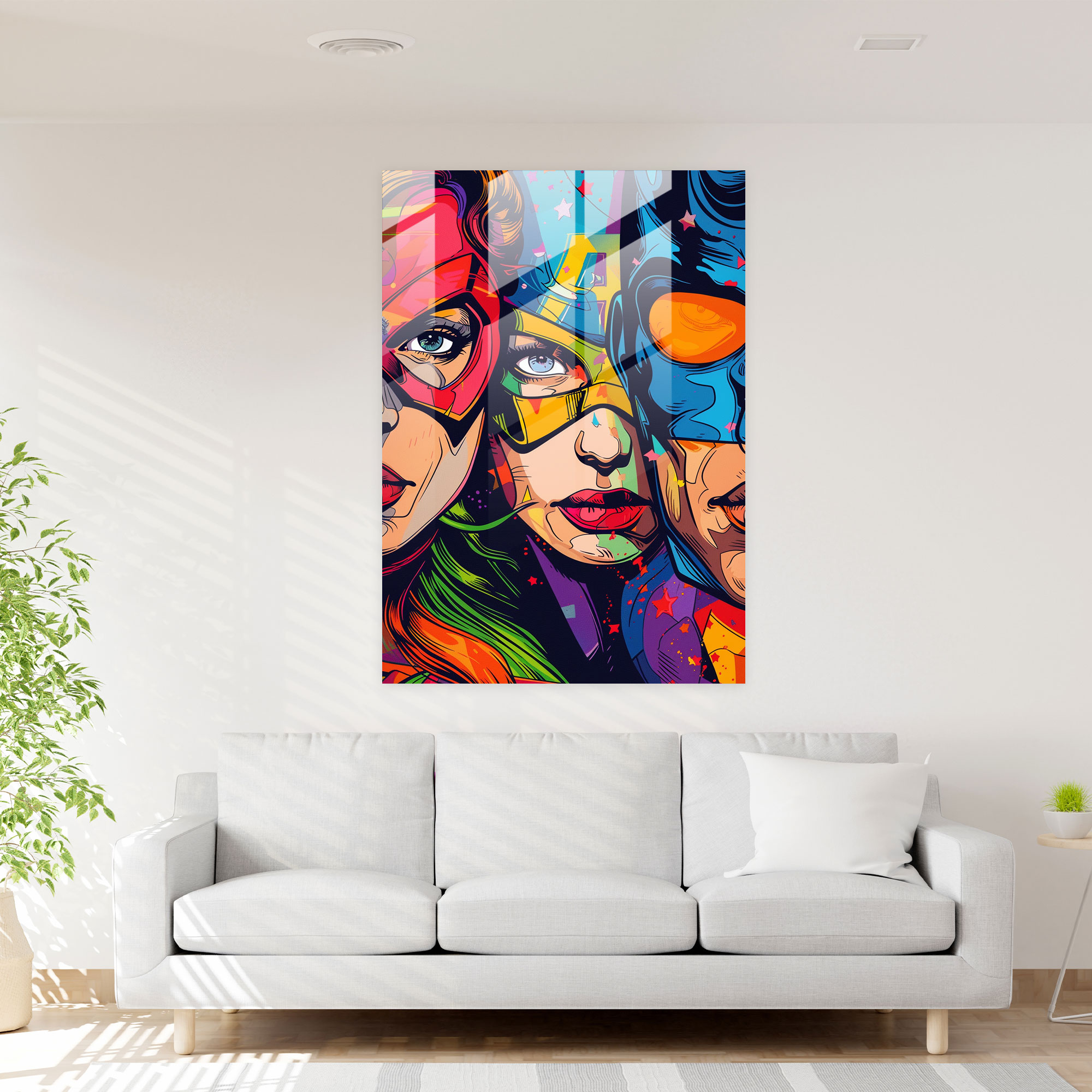 Popart Style Glass Print - Popart, Home Decoration, Glass Print, Vibrant