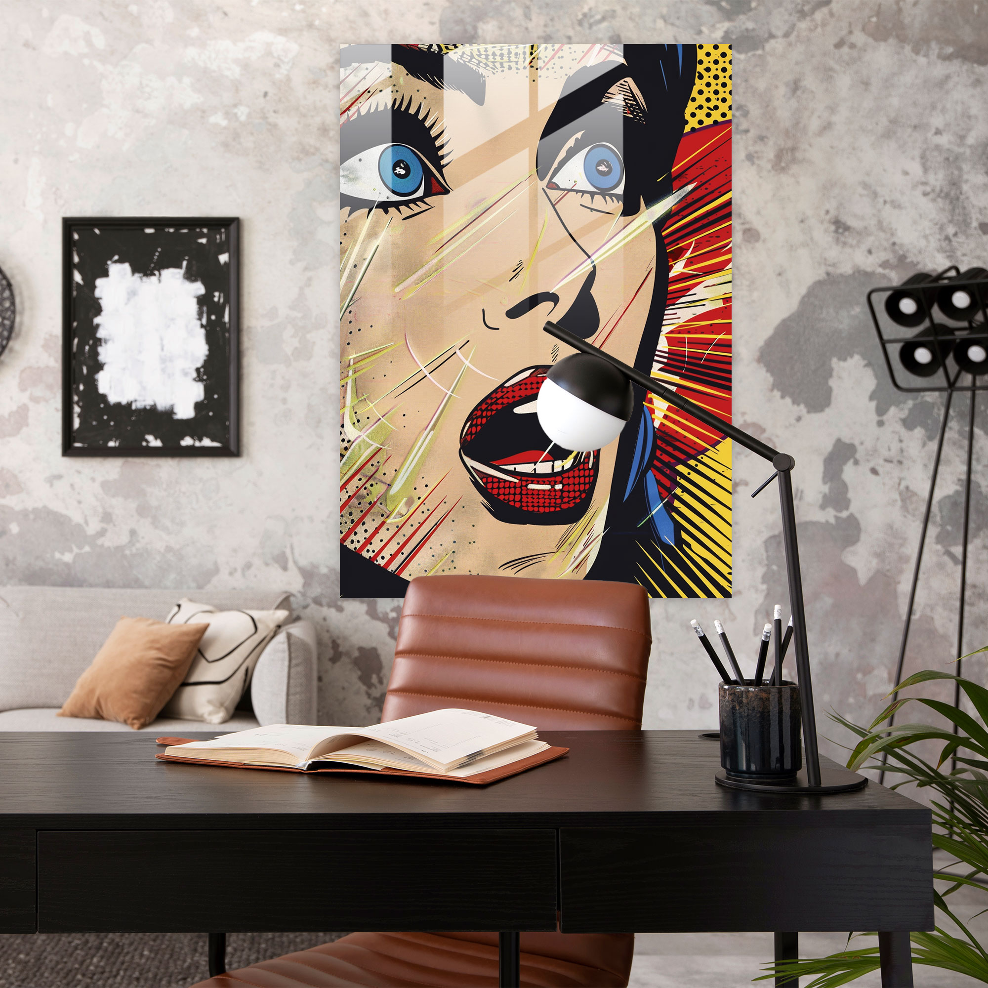 Popart Style Wall Decoration - Popart, Pop Culture, Popart Style, Glass Print