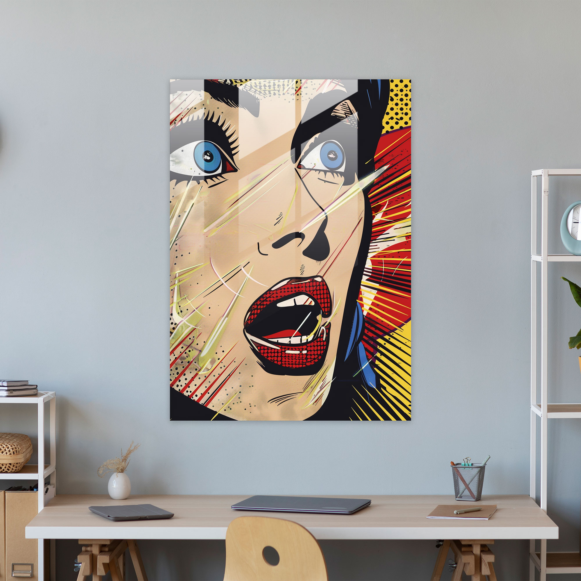 Popart Style Wall Decoration - Popart, Pop Culture, Popart Style, Glass Print