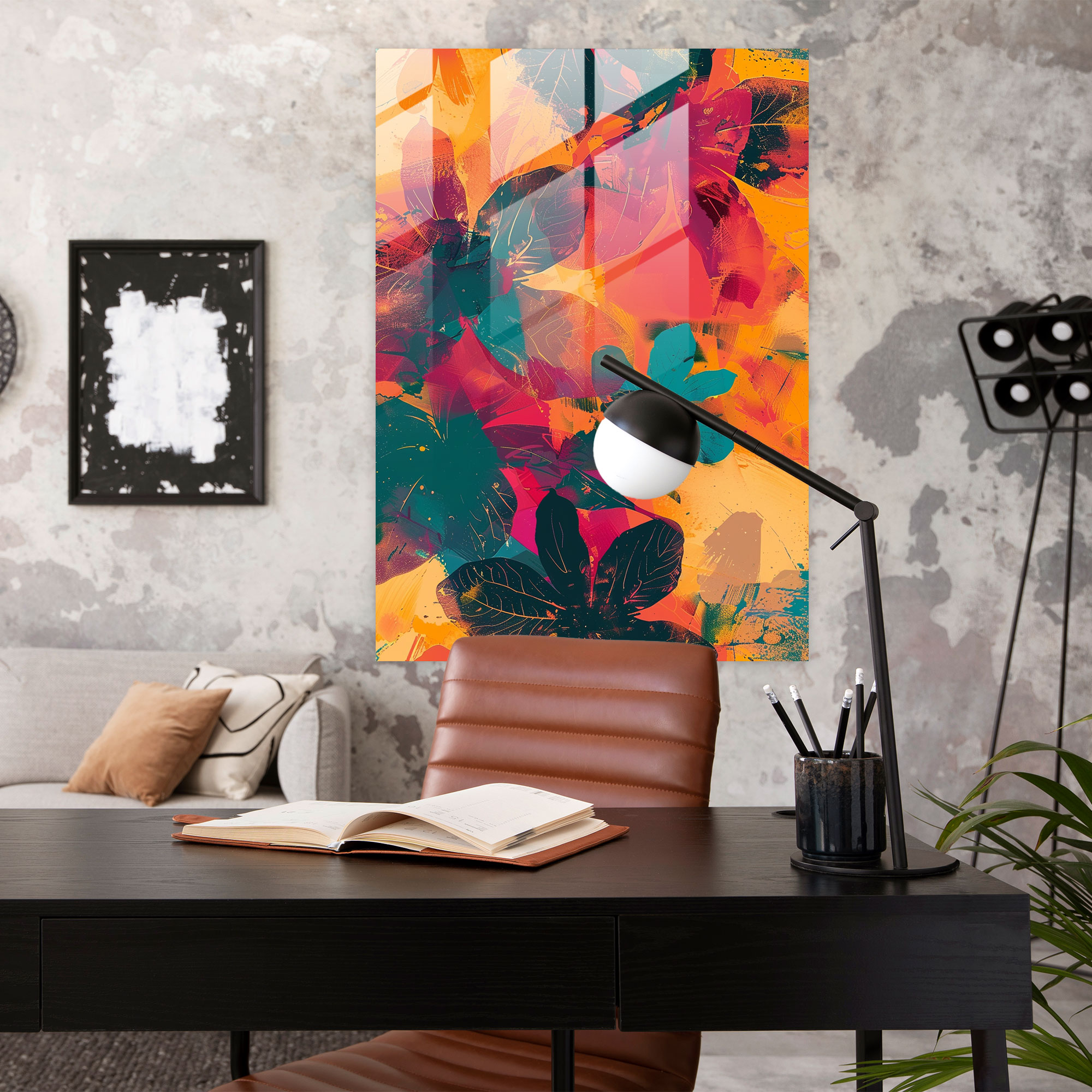 Popart Style Glass Art - Popart, Vibrant Color Palette, Popart Style, Modern Art