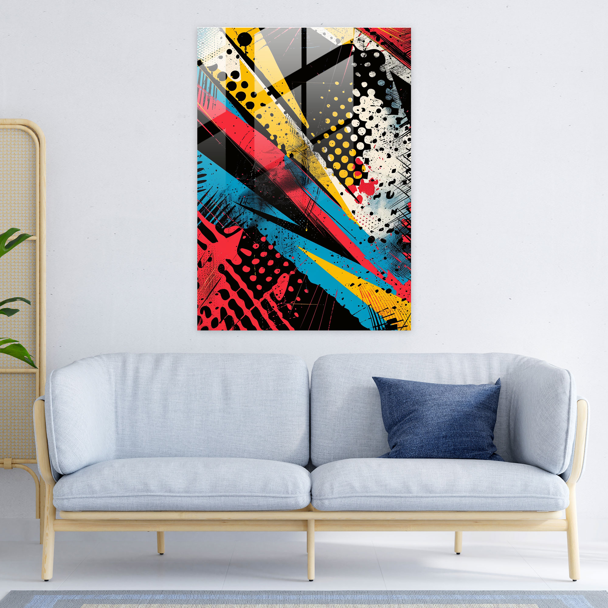 Abstract Popart Style Glass Wall Art - Popart, Popart Style, Glass Wall Art, Wall Decoration