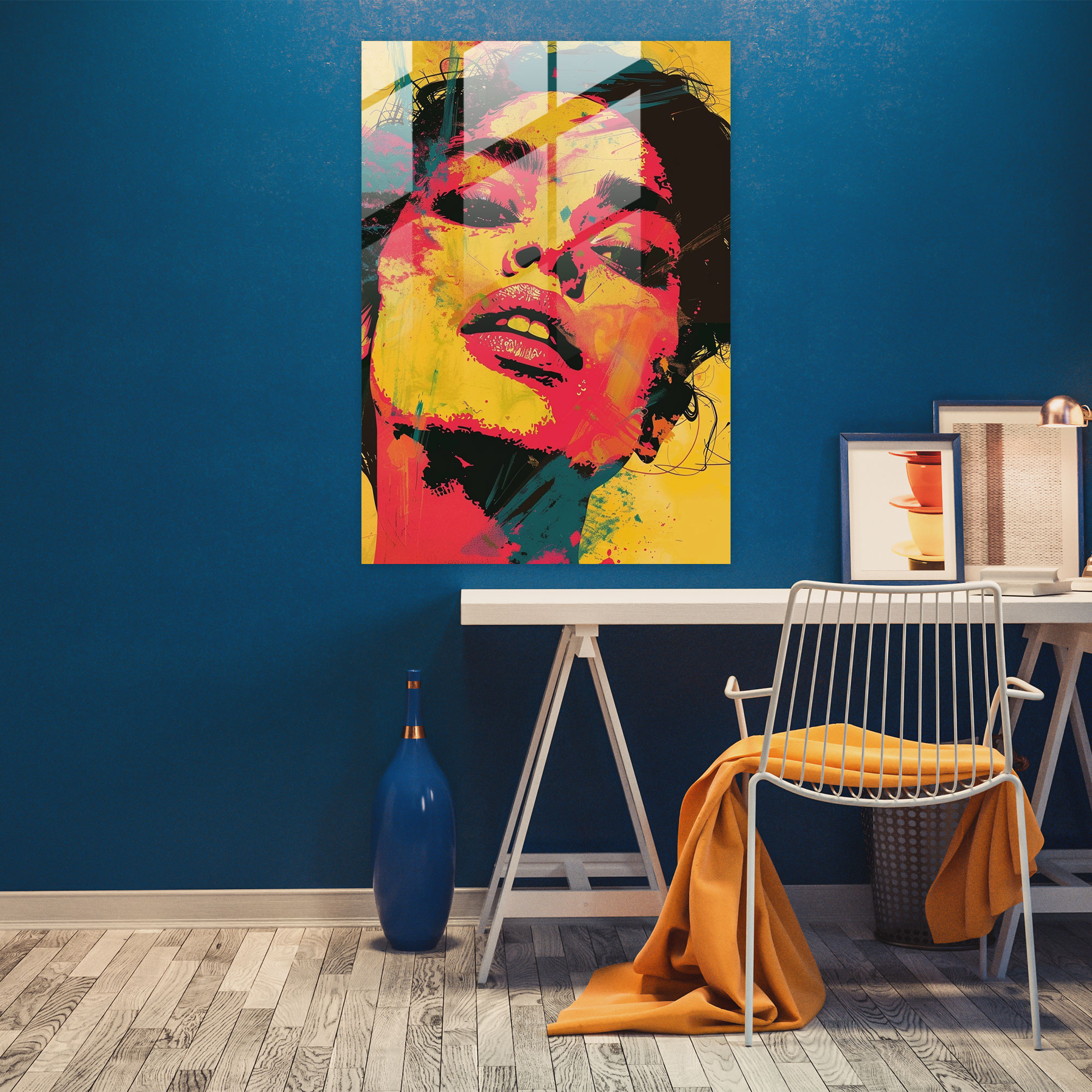 Warhol Portraits Glass Print - Popart, Glass Print, Popart Style, Home Decoration
