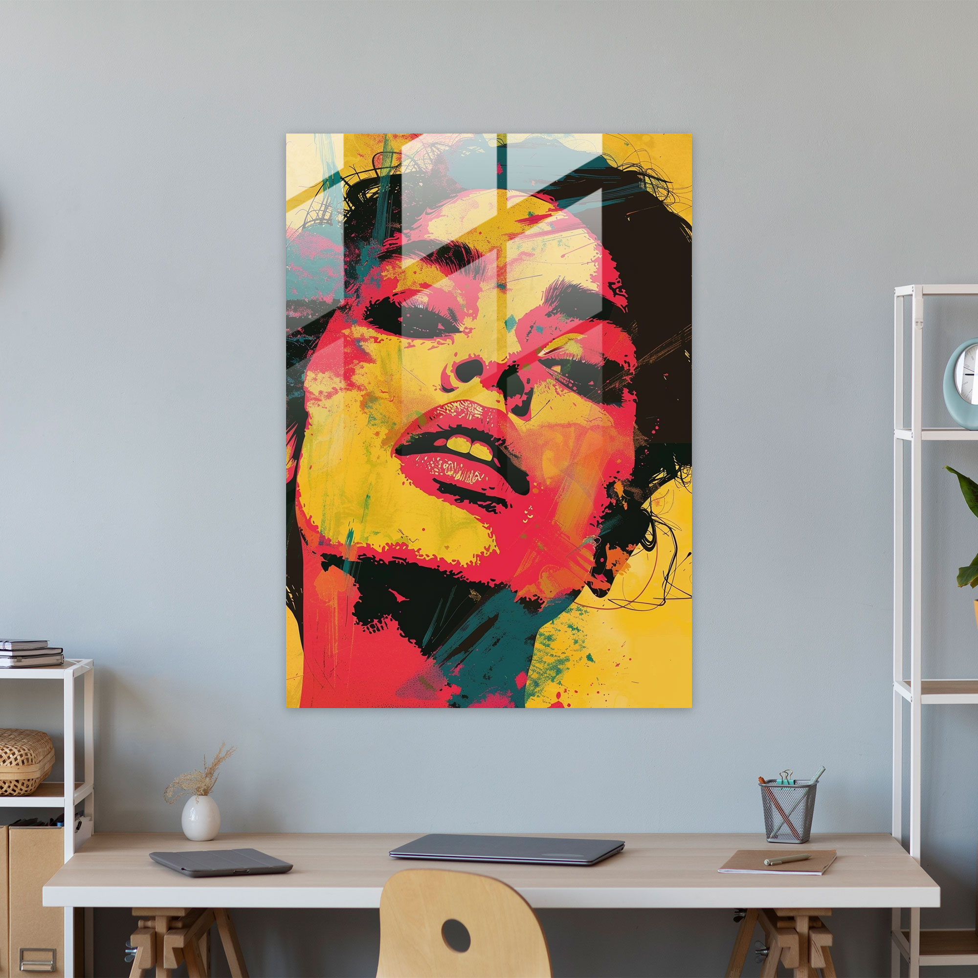 Warhol Portraits Glass Print - Popart, Glass Print, Popart Style, Home Decoration
