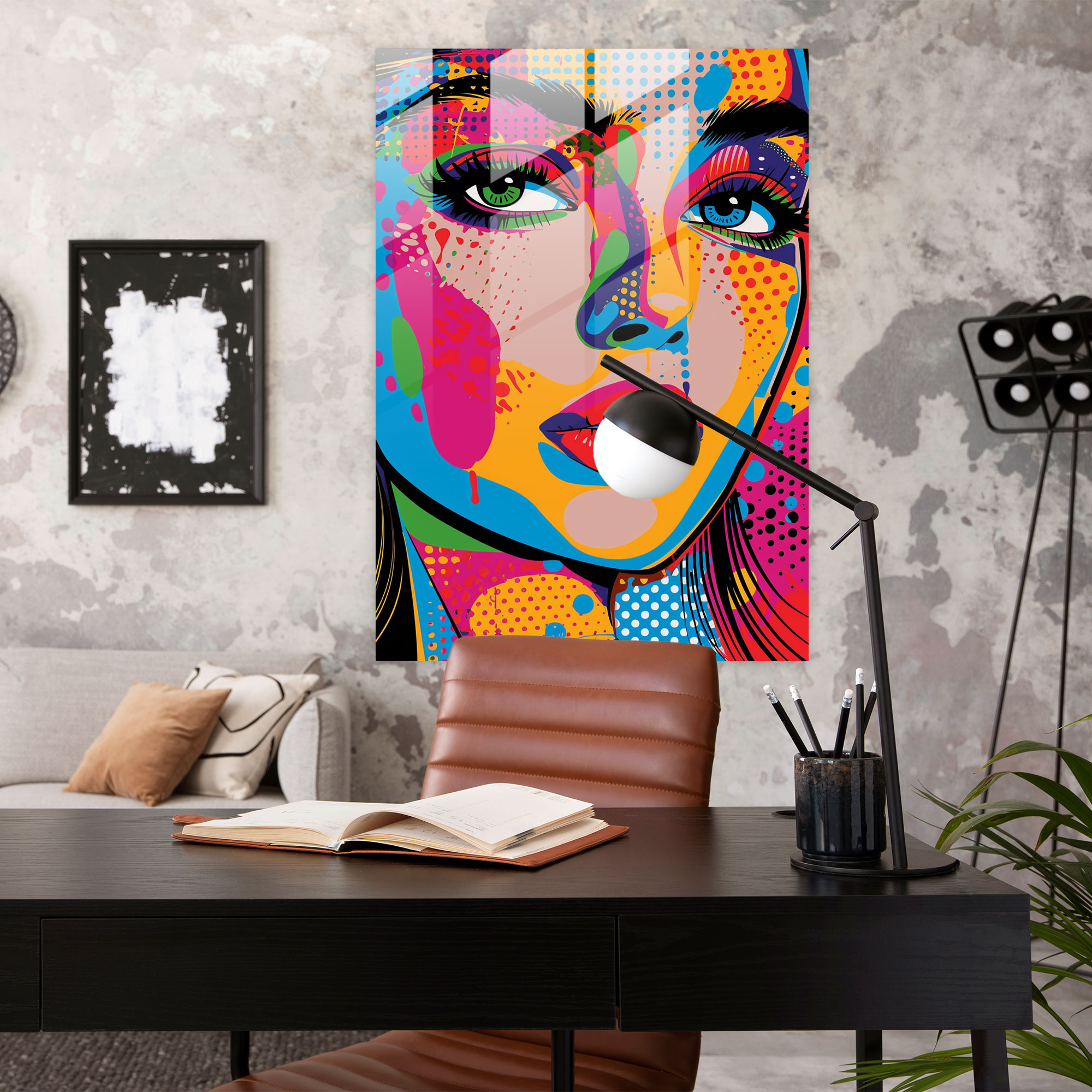 Popart Patterns Glass Wall Art - Popart, Wall Decoration, Glass Wall Art, Popart Style