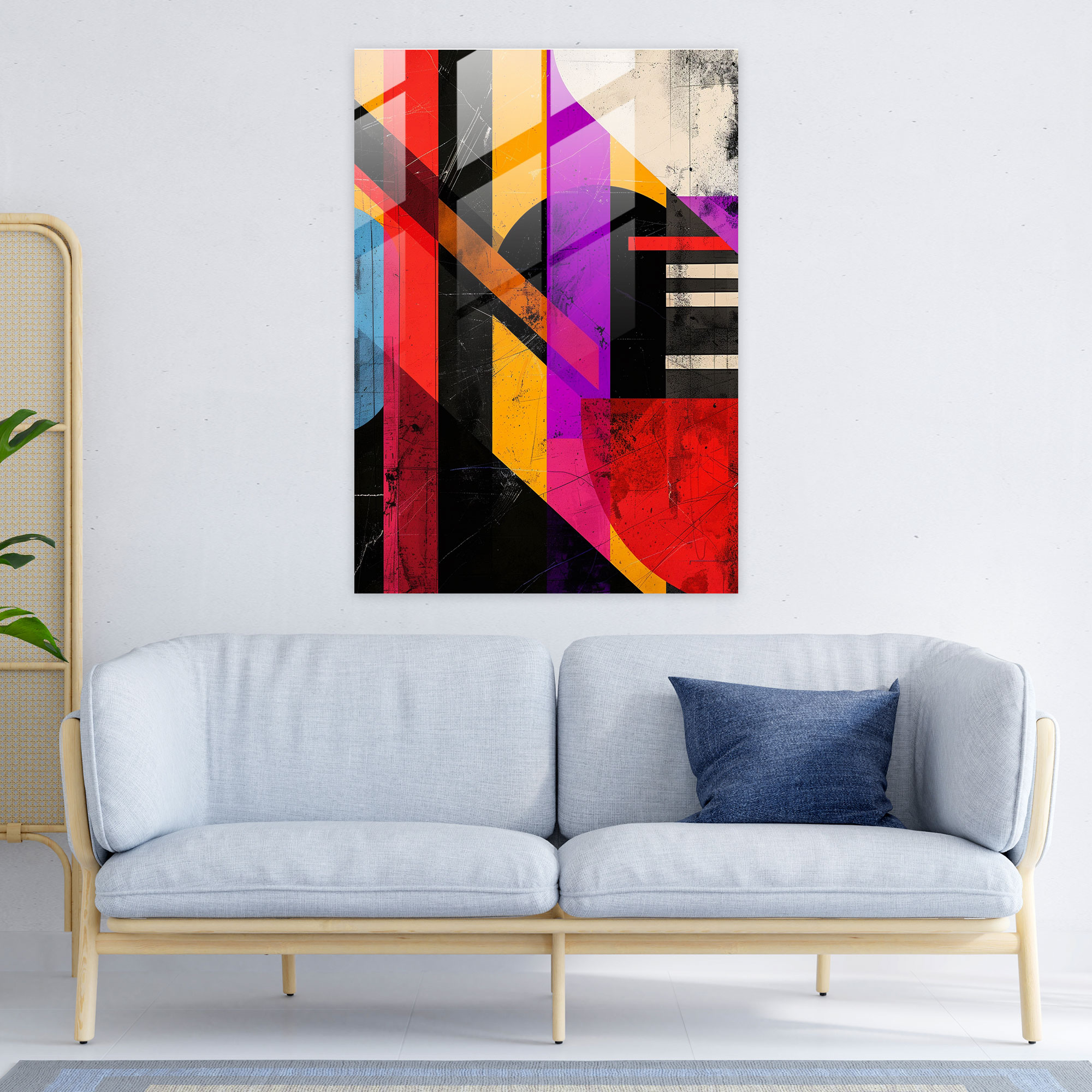 Popart Style Glass Print - Popart, Home Decoration, Glass Wall Art, Glass Print