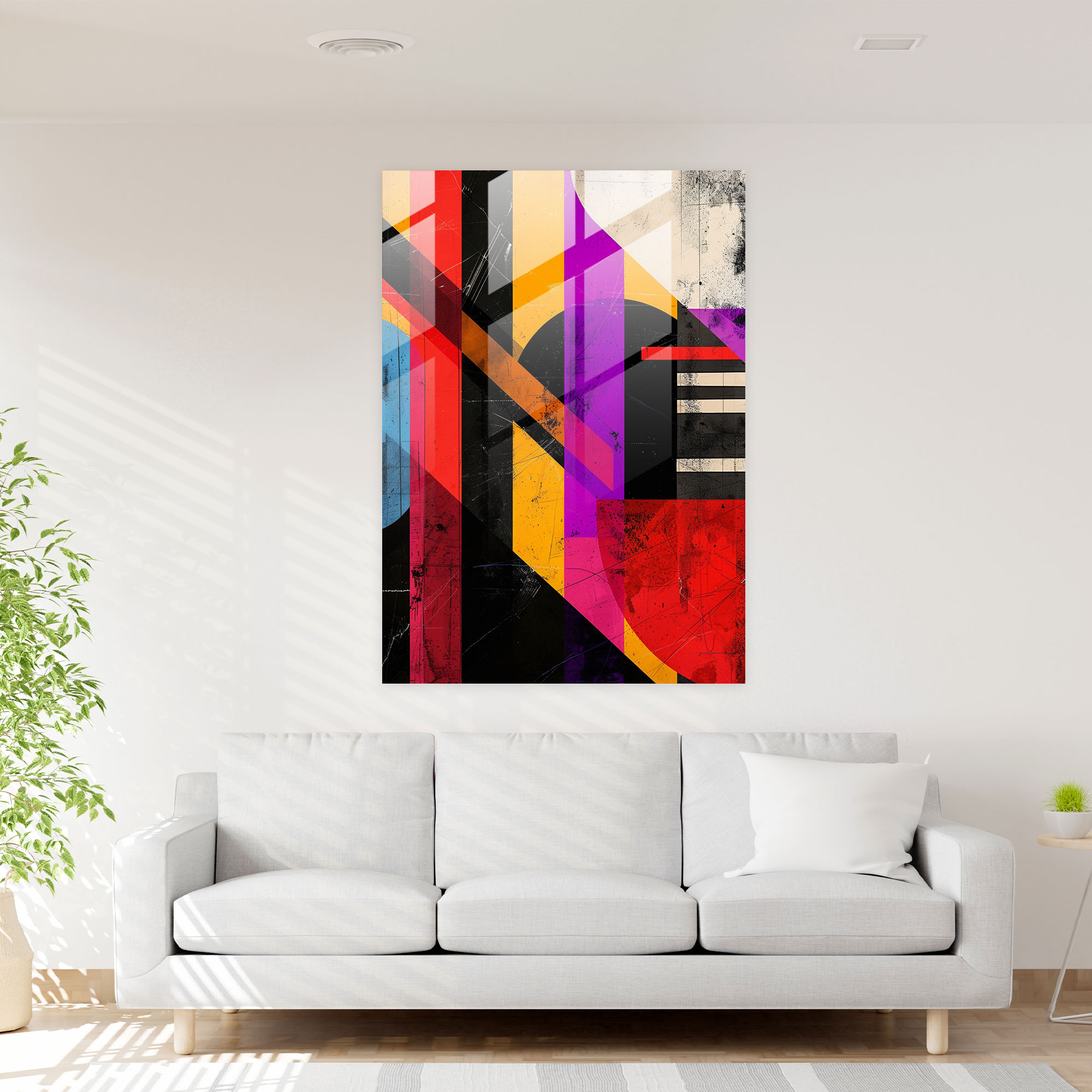 Popart Style Glass Print - Popart, Home Decoration, Glass Wall Art, Glass Print