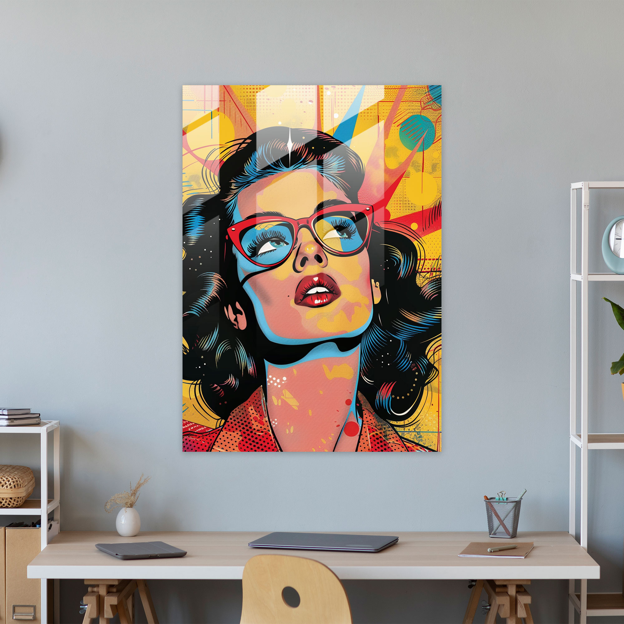 Popart Style Glass Wall Art - Popart, Glass Art, Modern Art, Glass Print