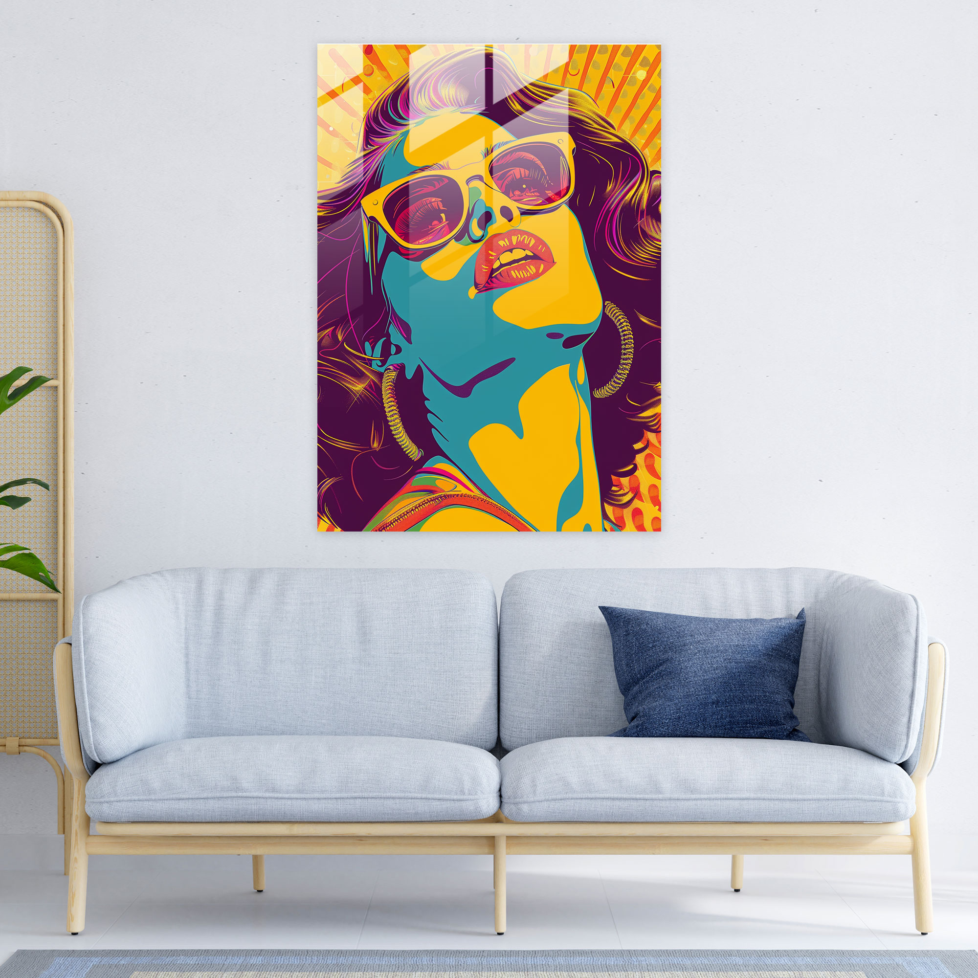 Popart Style Wall Decoration - Popart, Glass Print, Modern Art, Home Decoration