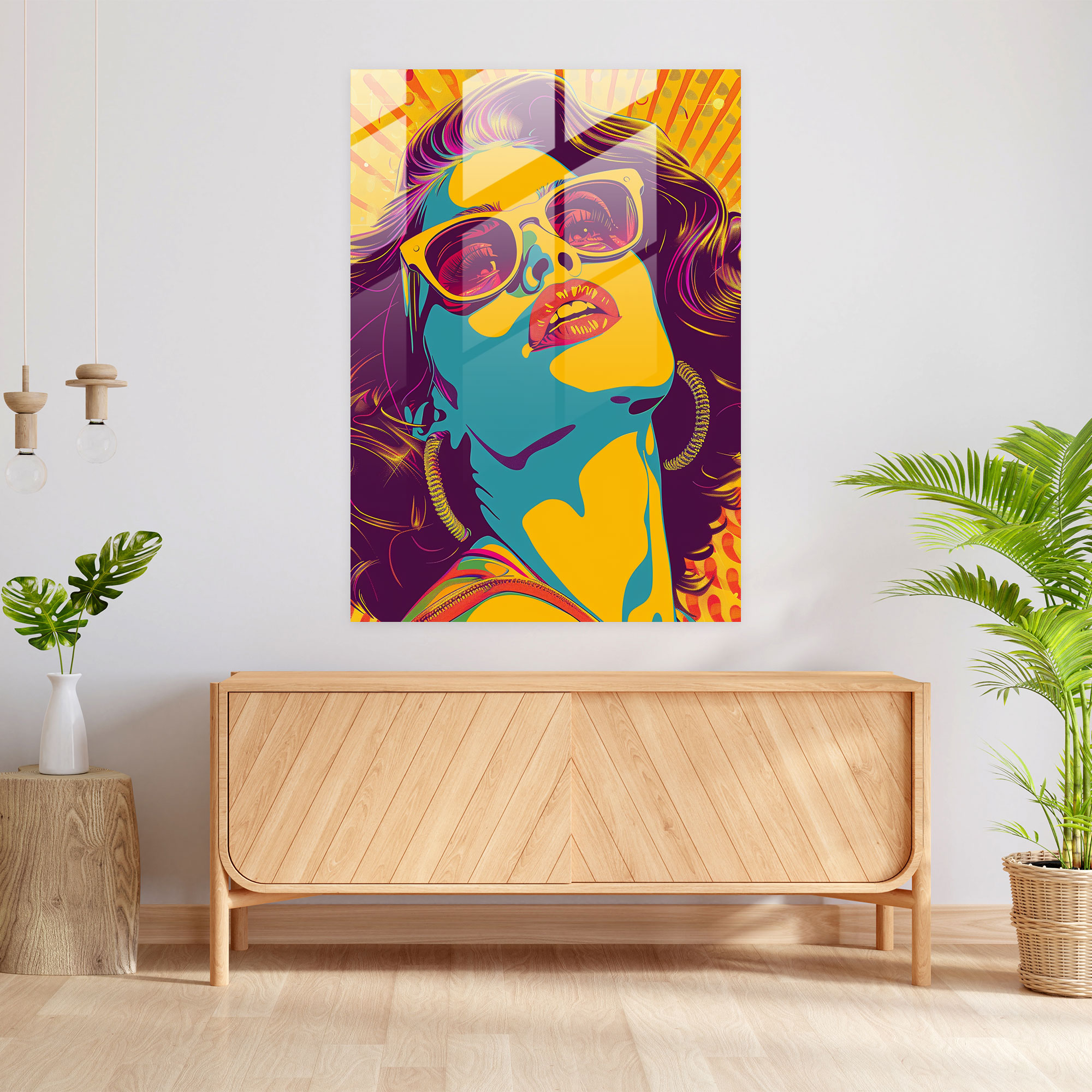 Popart Style Wall Decoration - Popart, Glass Print, Modern Art, Home Decoration