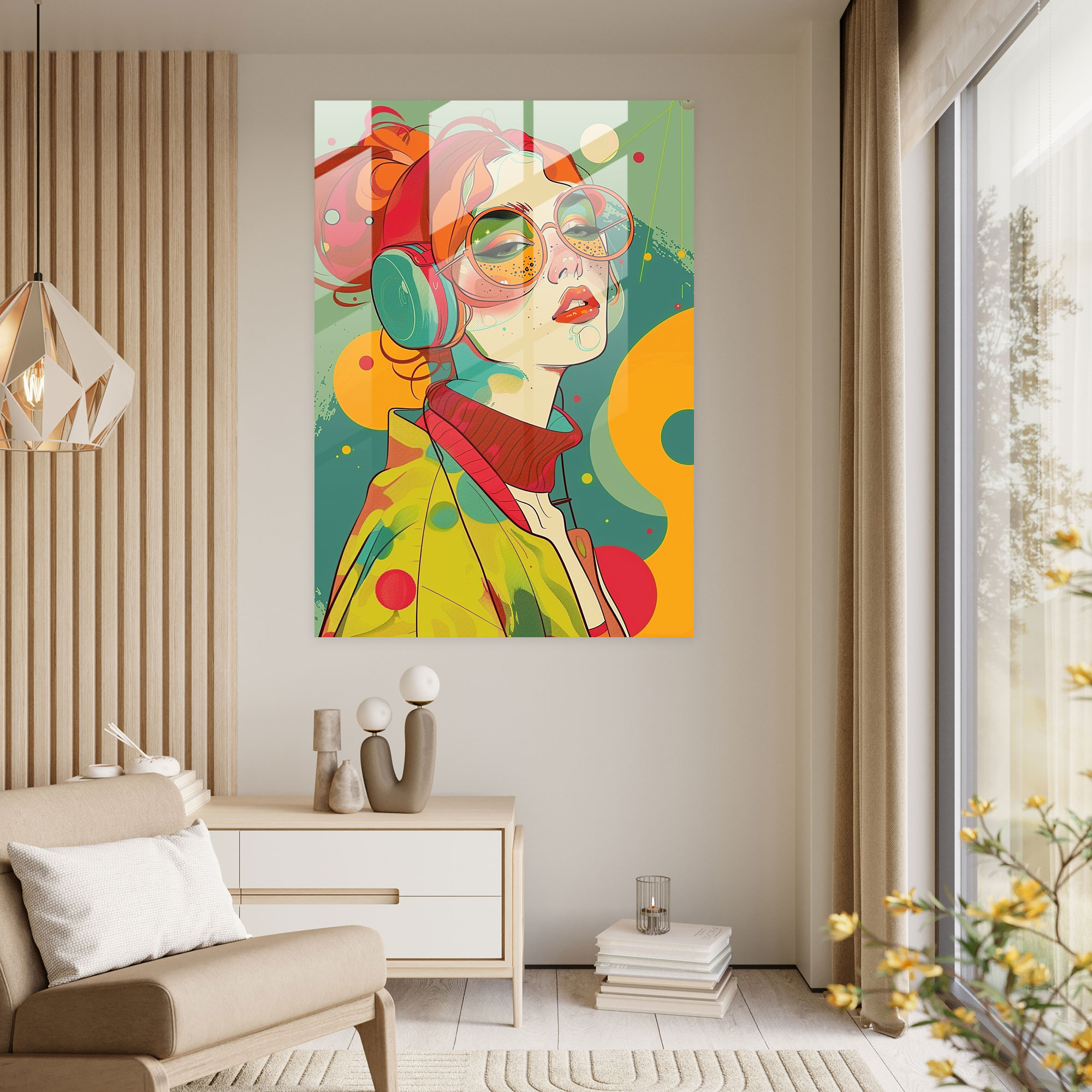Popart Style Glass Wall Art - Popart, Home Decoration, Cartoon, Modern Art