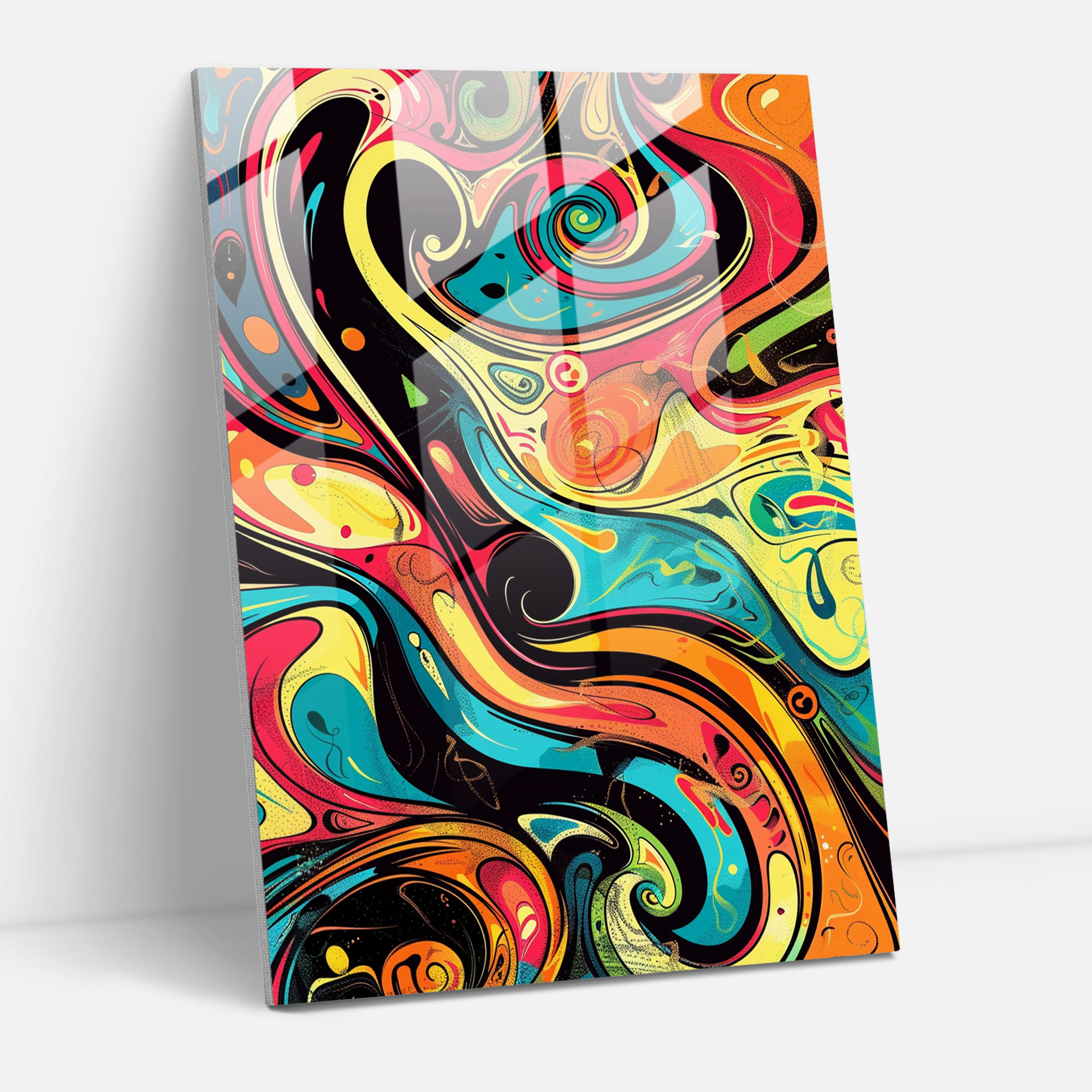 Popart Style Wall Decoration - Popart, Glass Print, Popart Style, Vibrant Colors