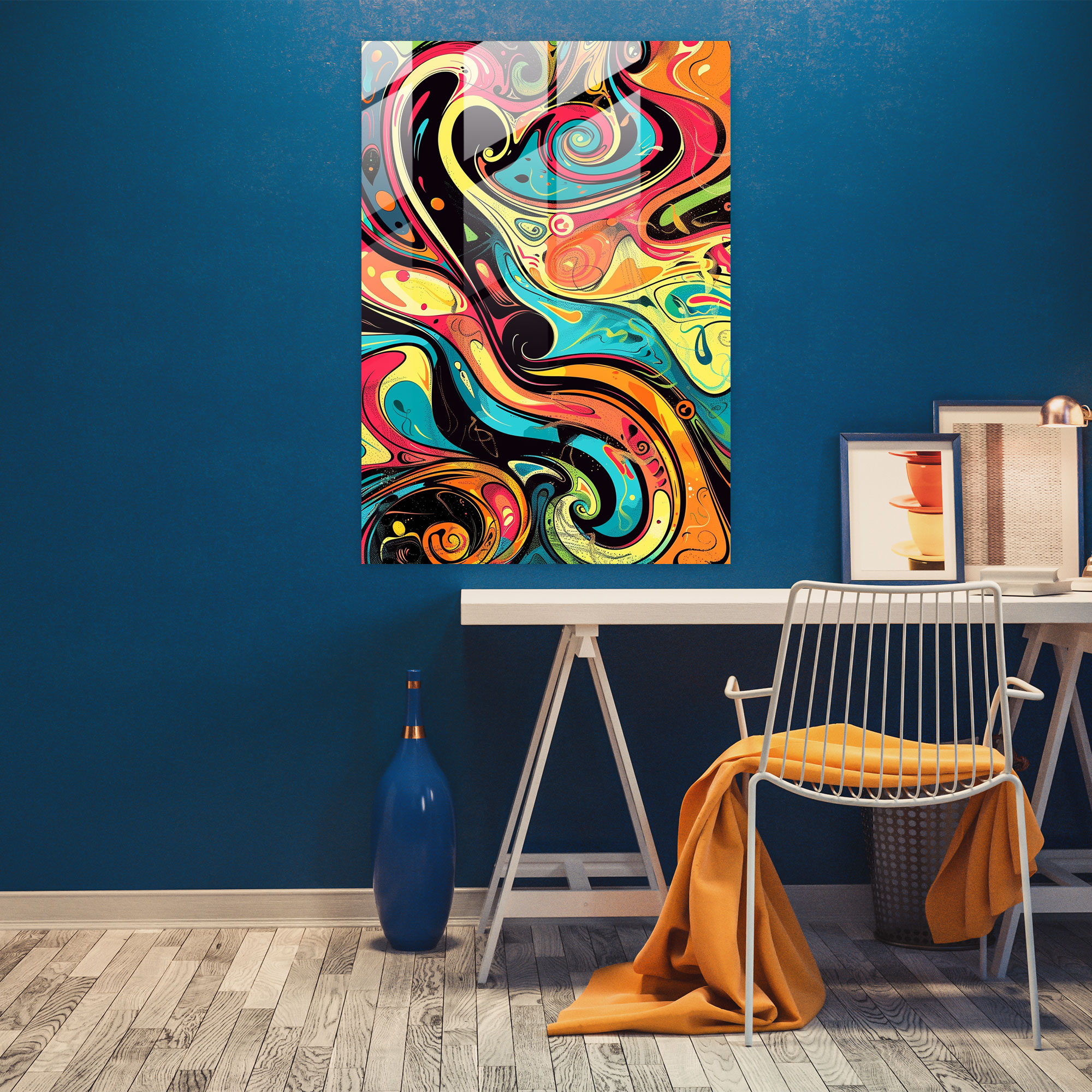 Popart Style Wall Decoration - Popart, Glass Print, Popart Style, Vibrant Colors