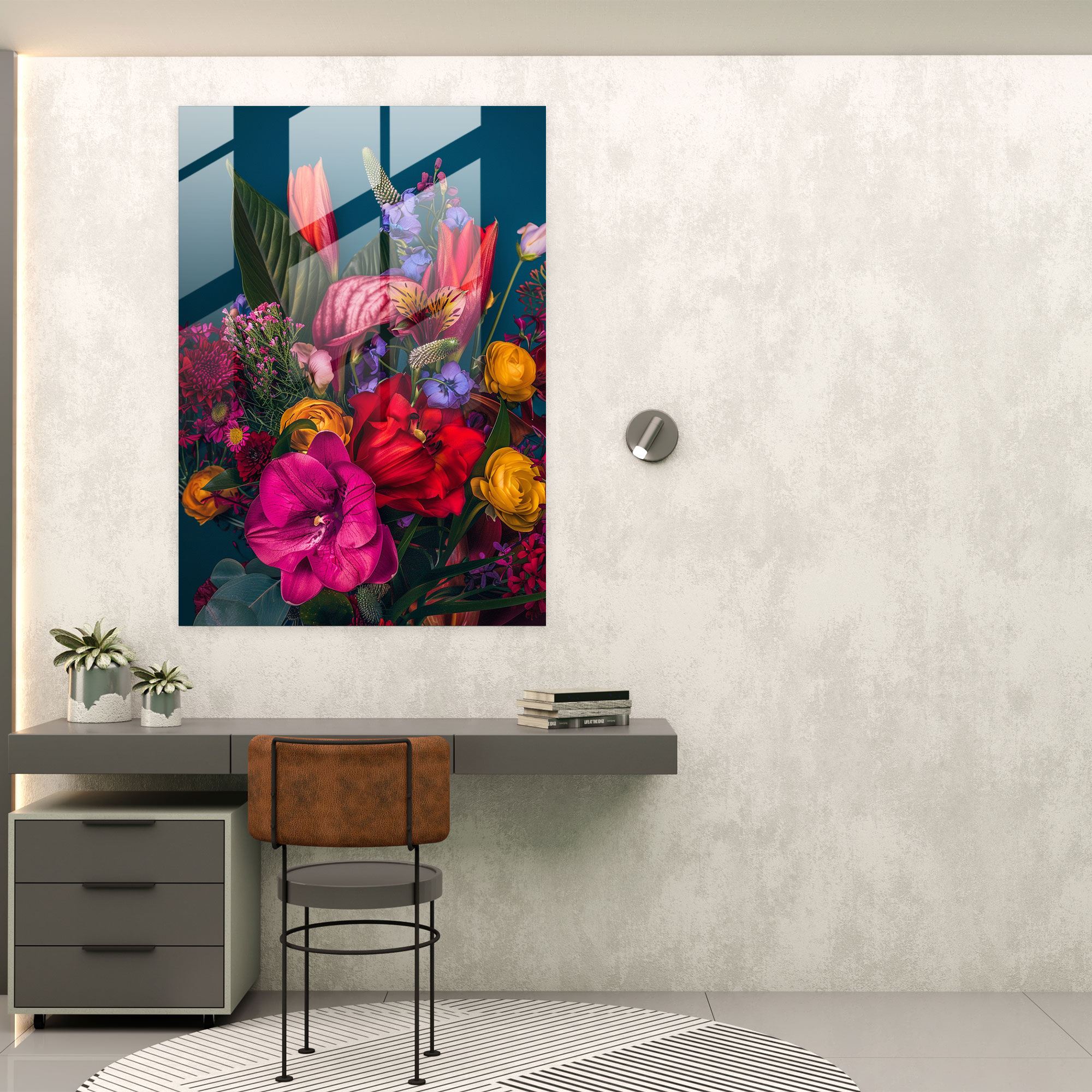 Popart Style Glass Wall Art - Popart, Modern Art, Bold Colors, Glass Art