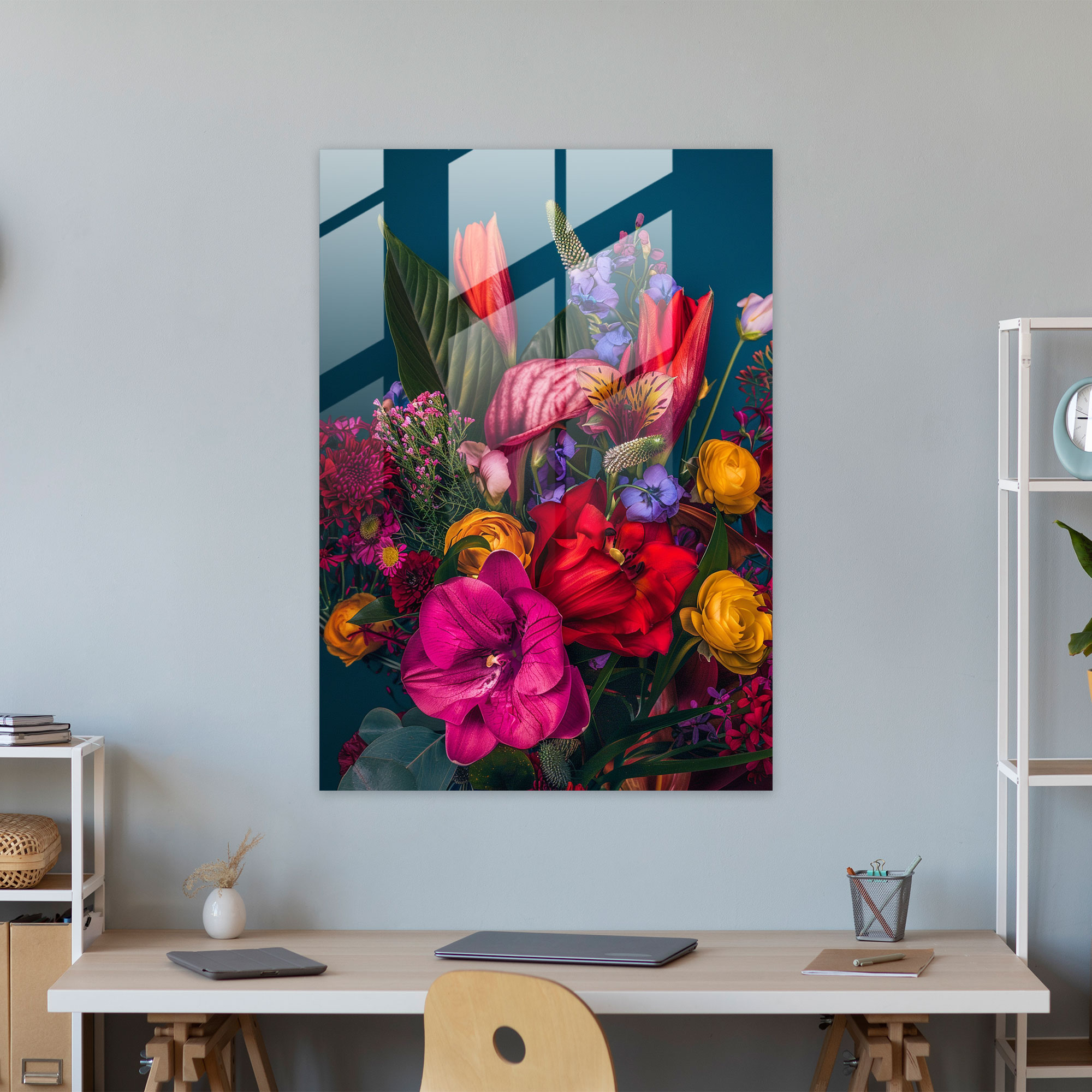 Popart Style Glass Wall Art - Popart, Modern Art, Bold Colors, Glass Art