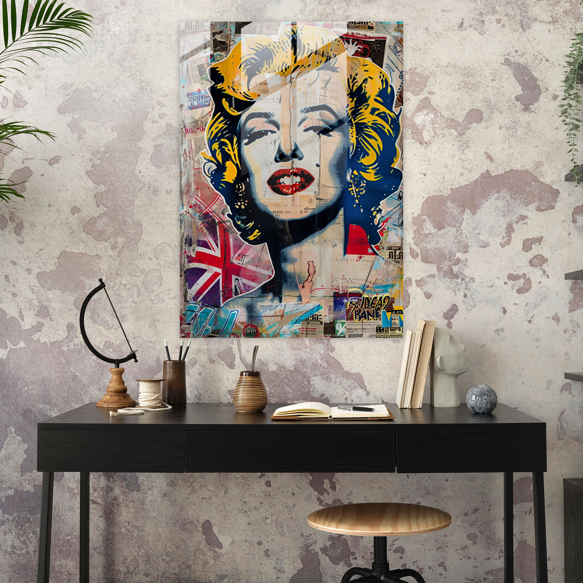 Popart Style Glass Art - Popart, Glass Print, Home Decoration, Modern Art