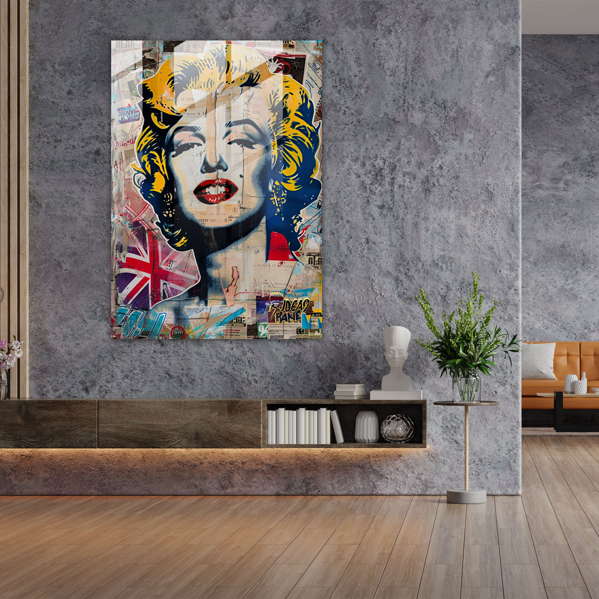 Popart Style Glass Art - Popart, Glass Print, Home Decoration, Modern Art