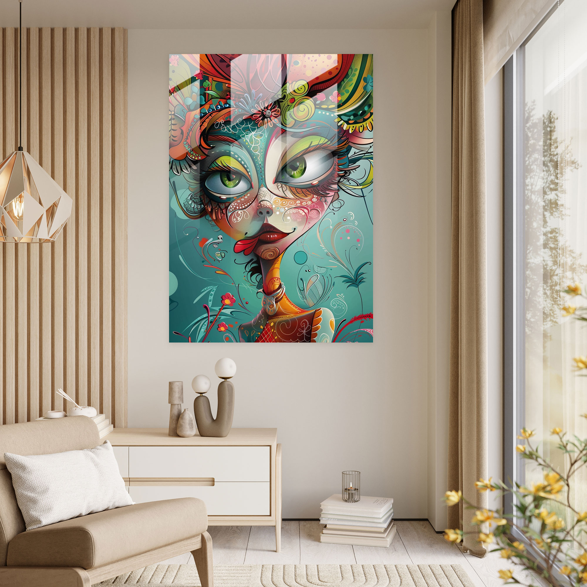Popart Style Glass Wall Art - Popart, Glass Art, Wall Decoration, Popart Style