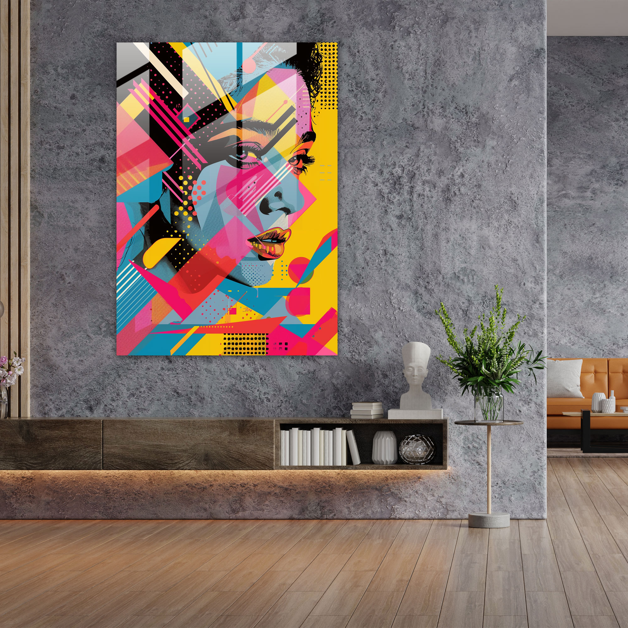 Popart Style Glass Print - Popart, Popart Style, Modern Art, Wall Decoration