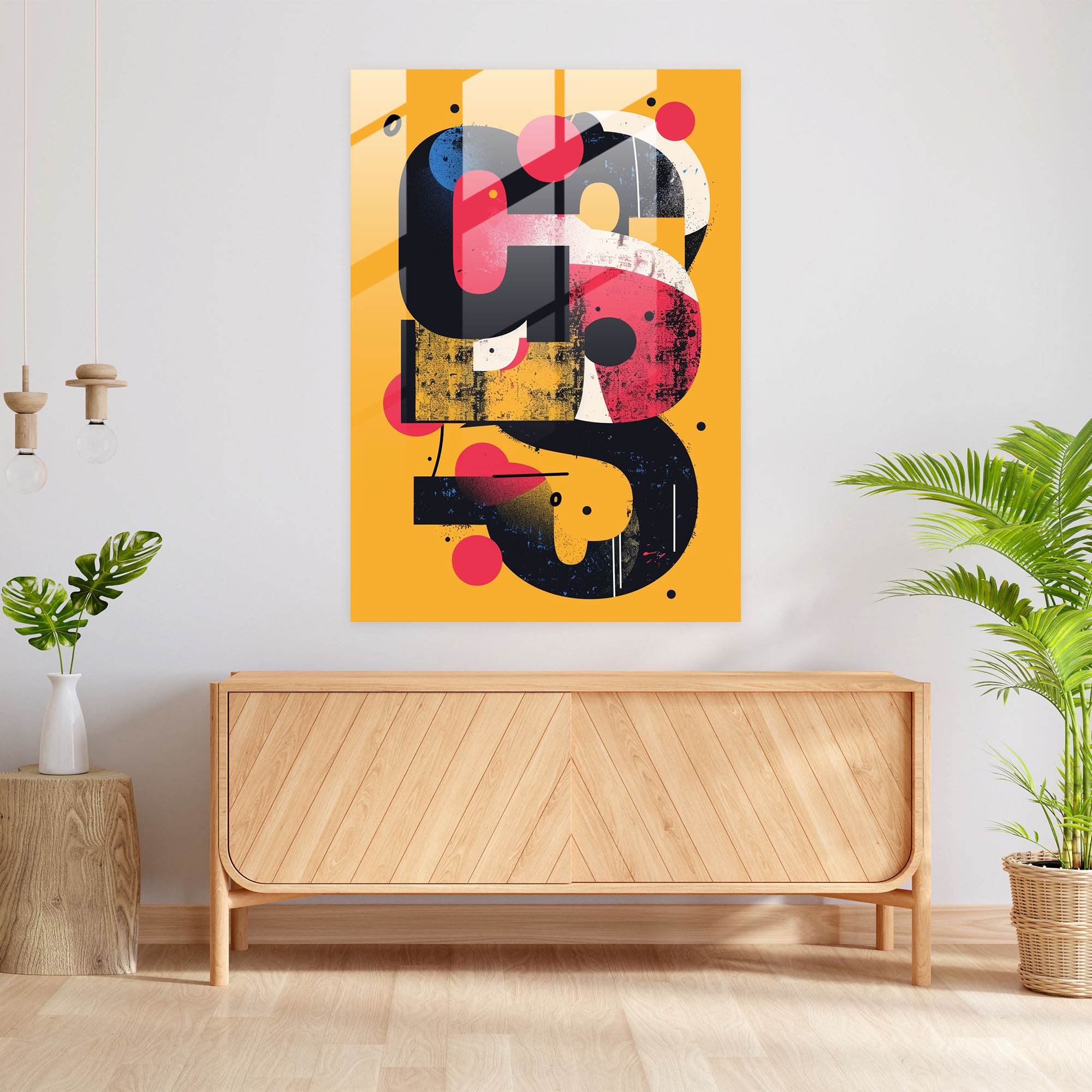 Popart Style Glass Print - Popart, Wall Decoration, Glass Wall Art, Glass Print