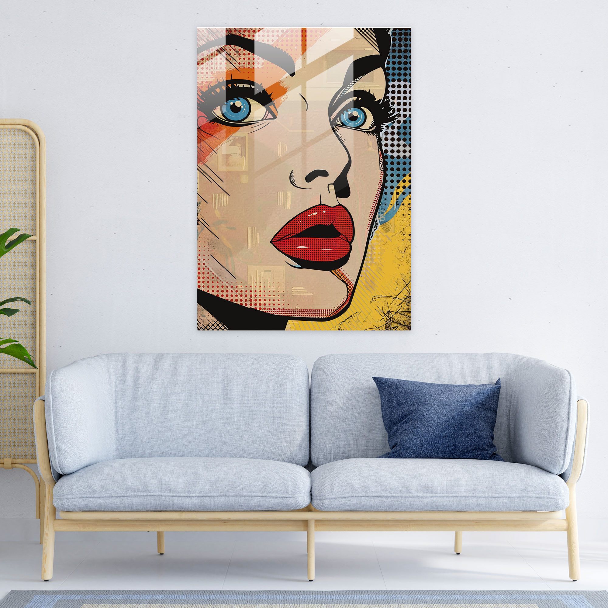 Popart Style Home Decoration - Popart, Glass Print, Modern Art, Glass Wall Art