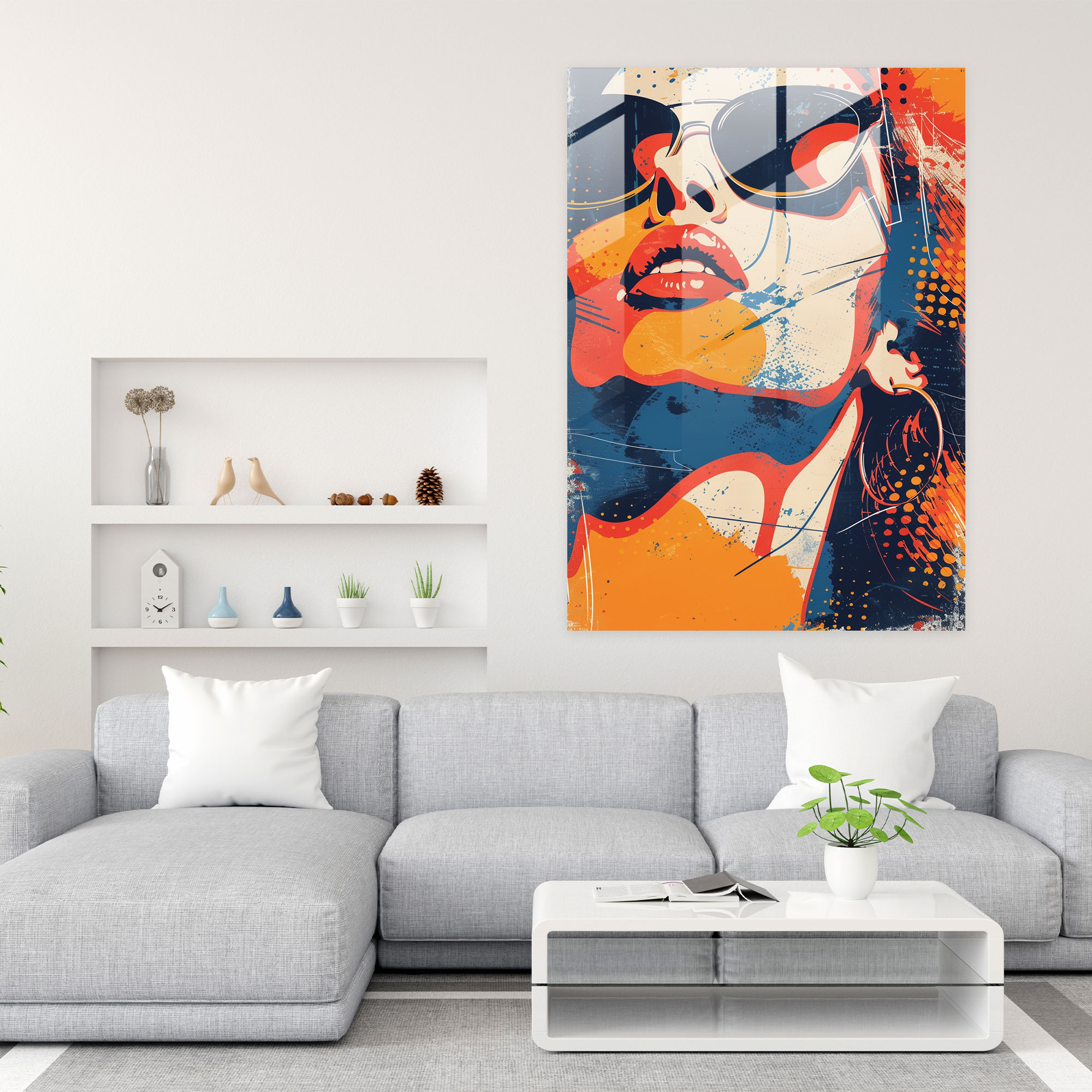 Popart Style Glass Art - Popart, Wall Decoration, Glass Art, Home Decoration