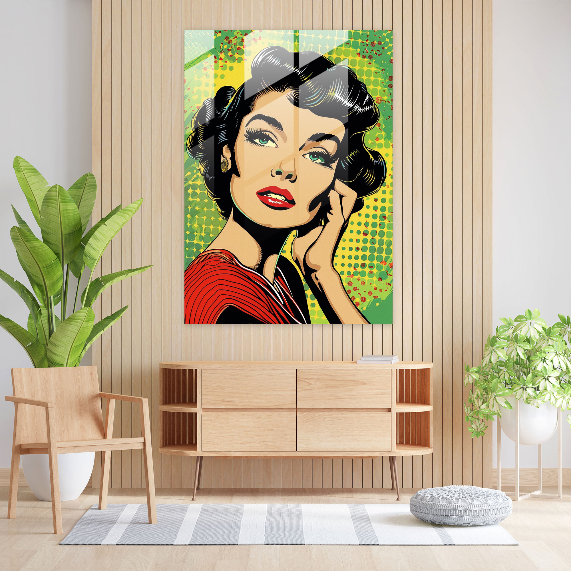 Popart Style Glass Wall Art - Popart, Popart Style, Wall Decoration, Modern Art