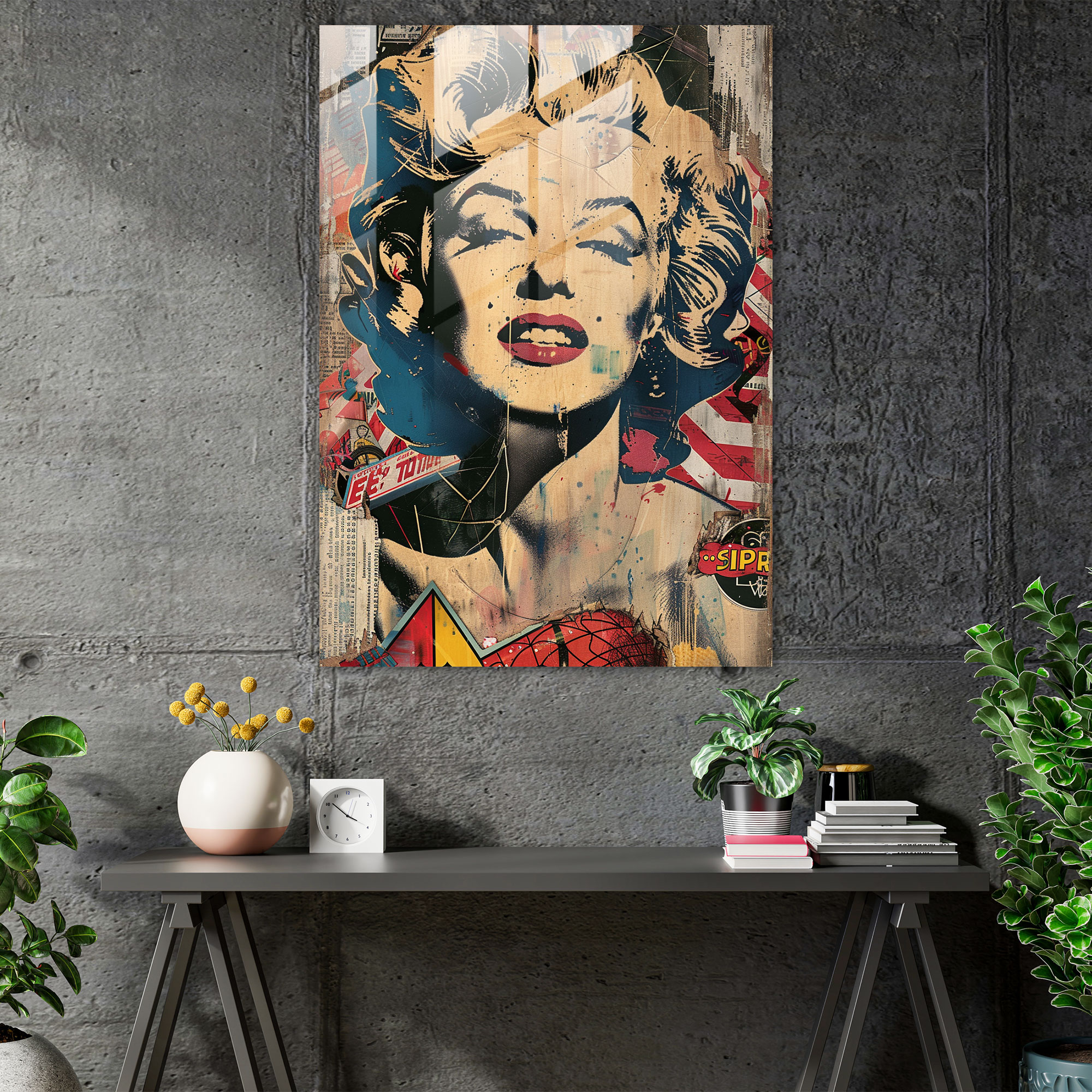 Popart Style Glass Art - Popart, Pop Culture, Collage, Modern Art