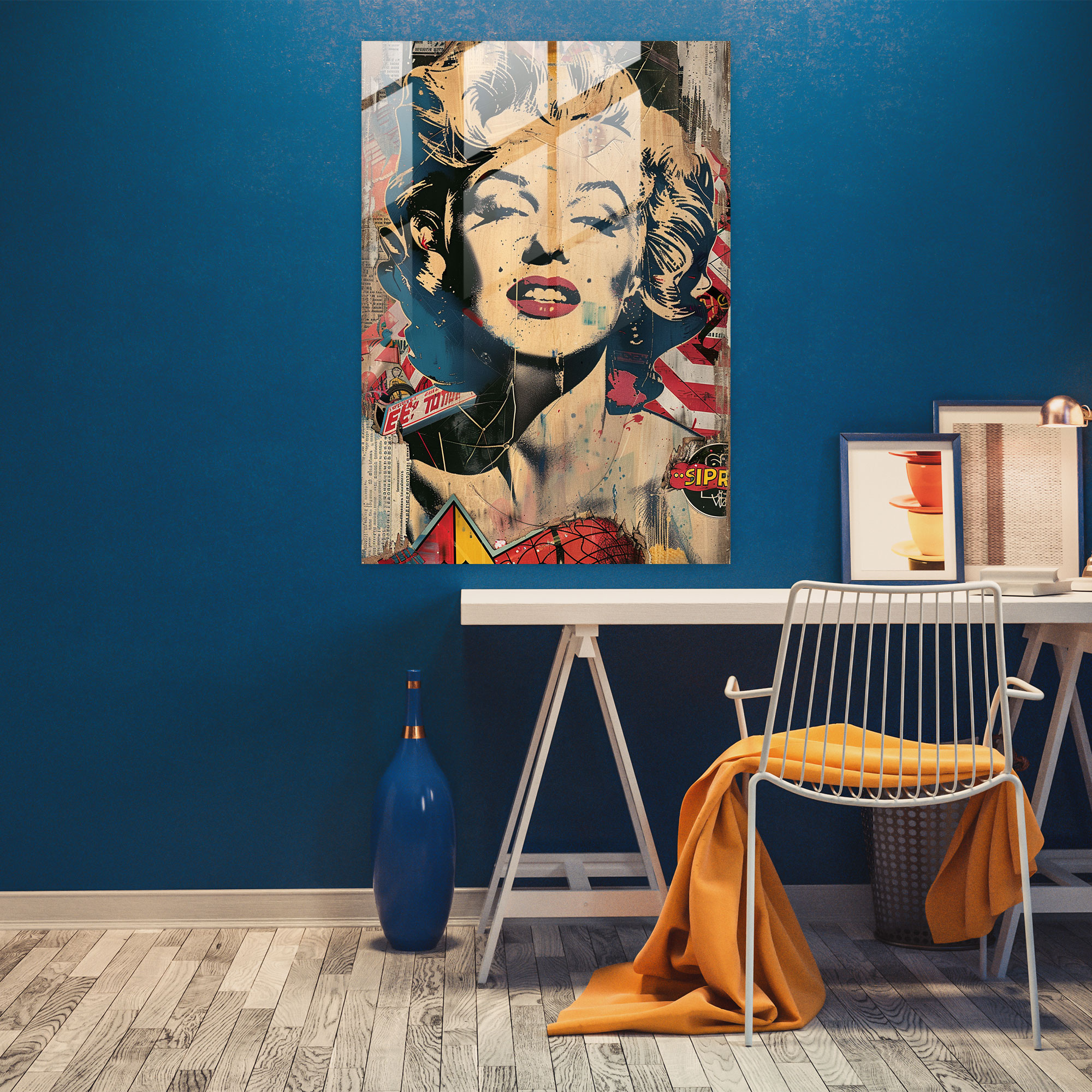 Popart Style Glass Art - Popart, Pop Culture, Collage, Modern Art
