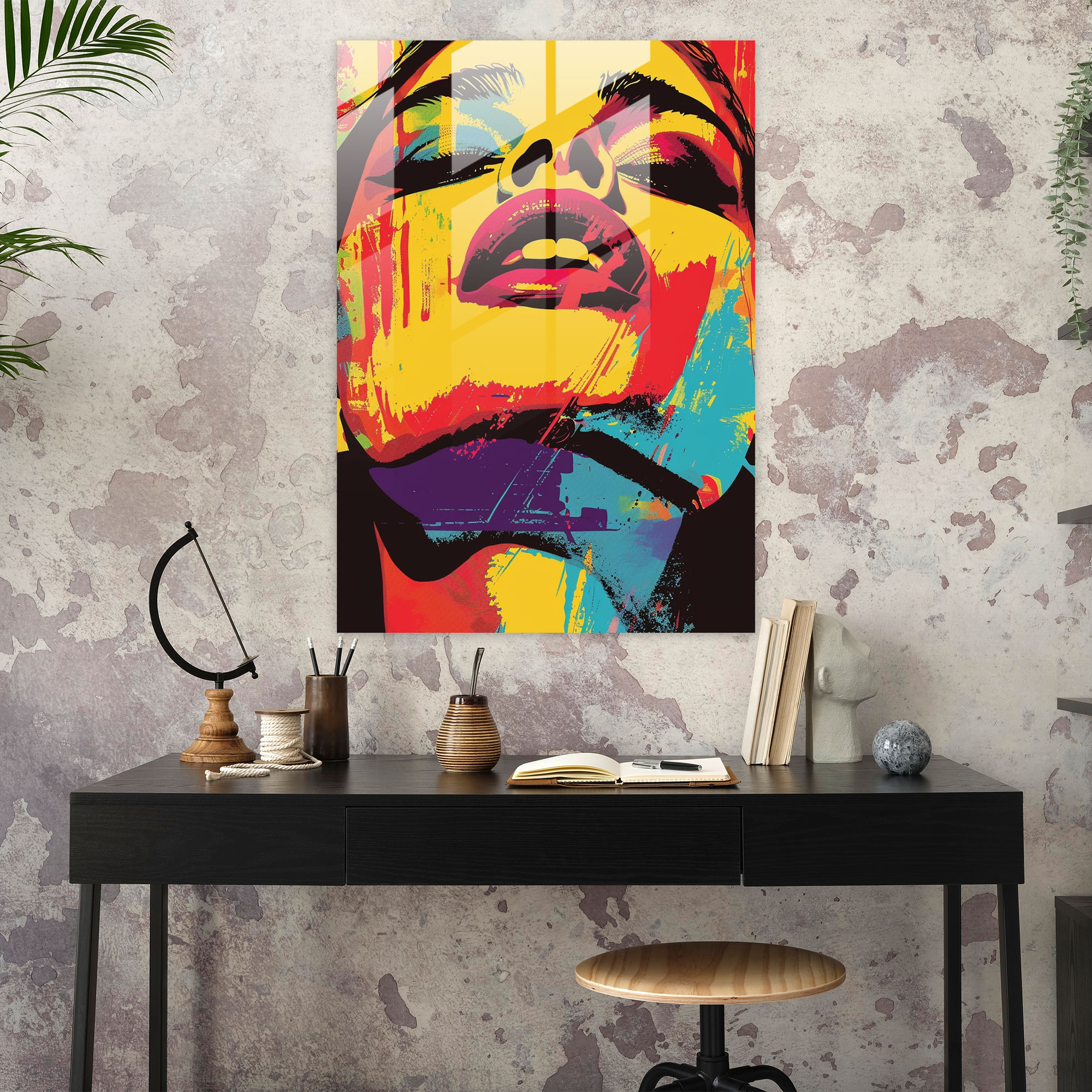 Popart Style Glass Art - Popart, Glass Art, Popart Style, Wall Decoration