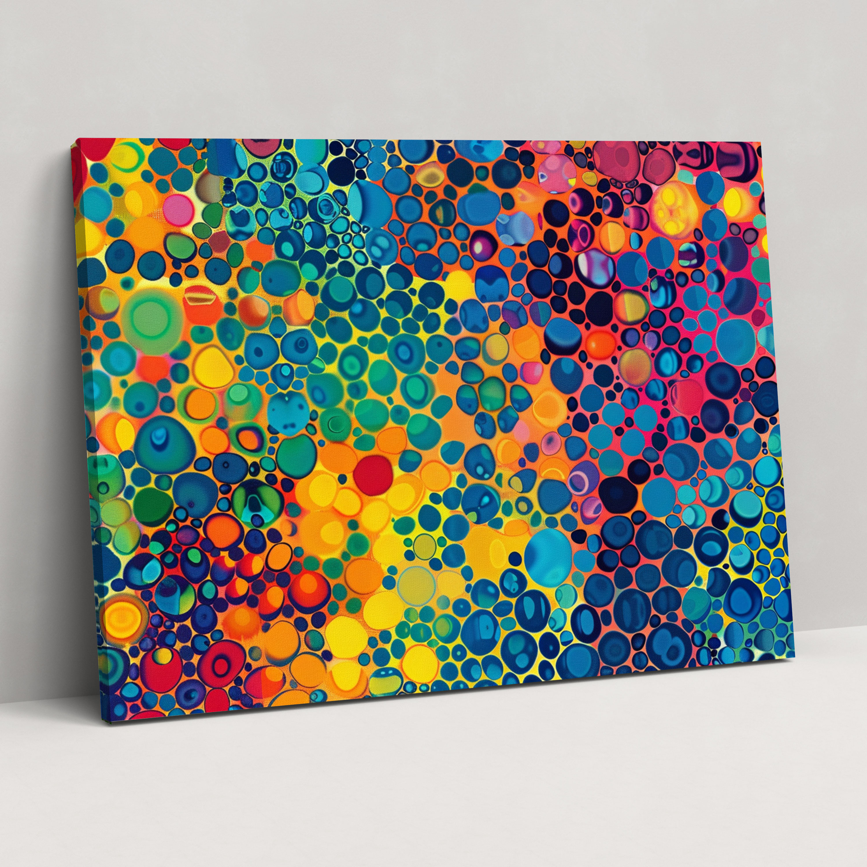 Colorful Abstract Pointillism Canvas Print - Pointillism, Canvas Print, Colorful, Wall Decoration