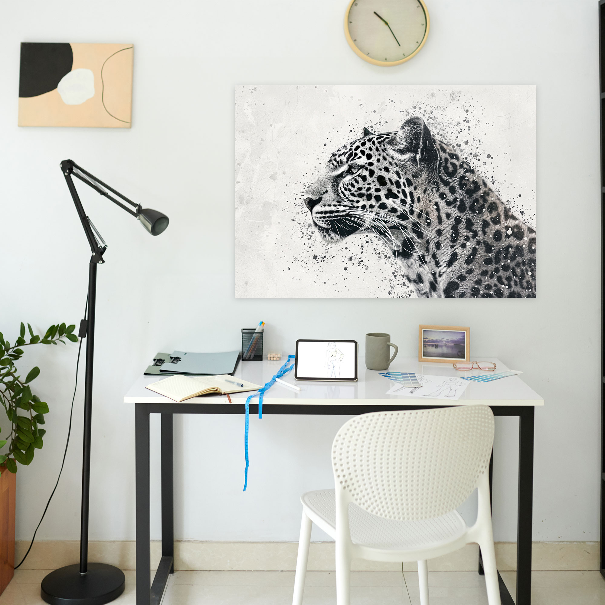 Animal Portrait Pointillism Canvas Print - Pointillism, Pointillism, Animal Portrait, Canvas Print
