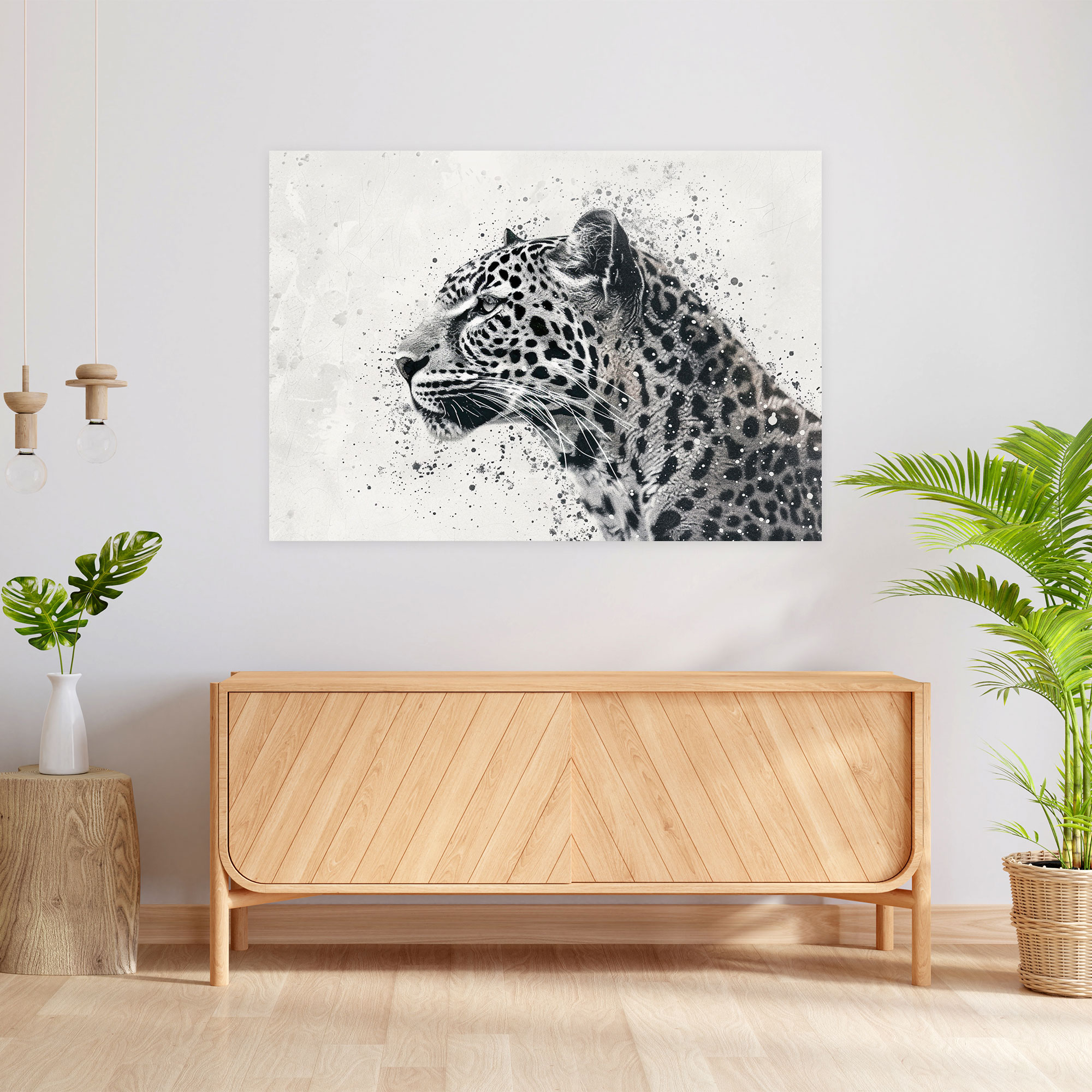 Animal Portrait Pointillism Canvas Print - Pointillism, Pointillism, Animal Portrait, Canvas Print