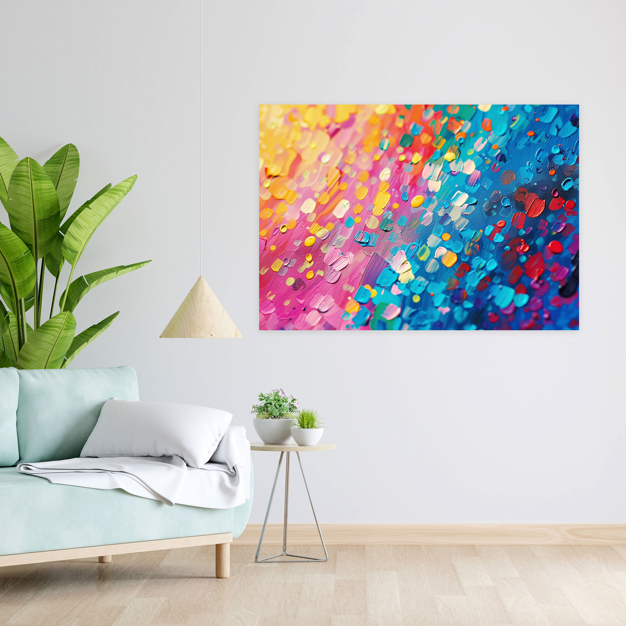 Pointillism Canvas Print Wall Art - Pointillism, Pointillism, Canvas, Home Decoration