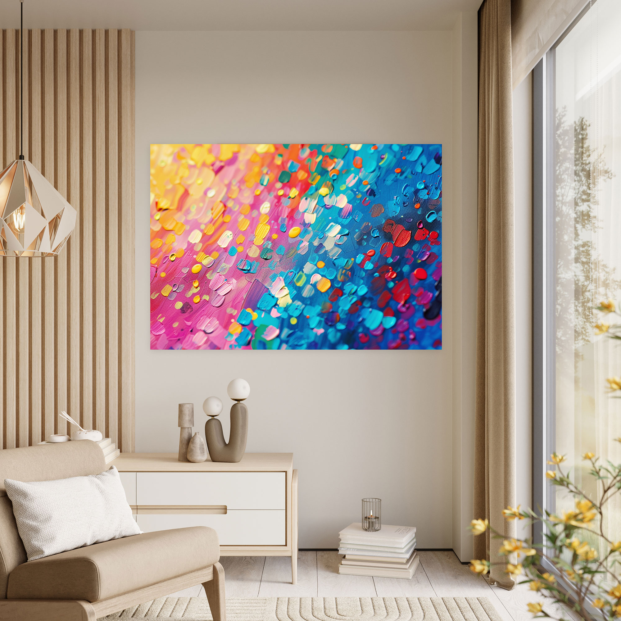 Pointillism Canvas Print Wall Art - Pointillism, Pointillism, Canvas, Home Decoration